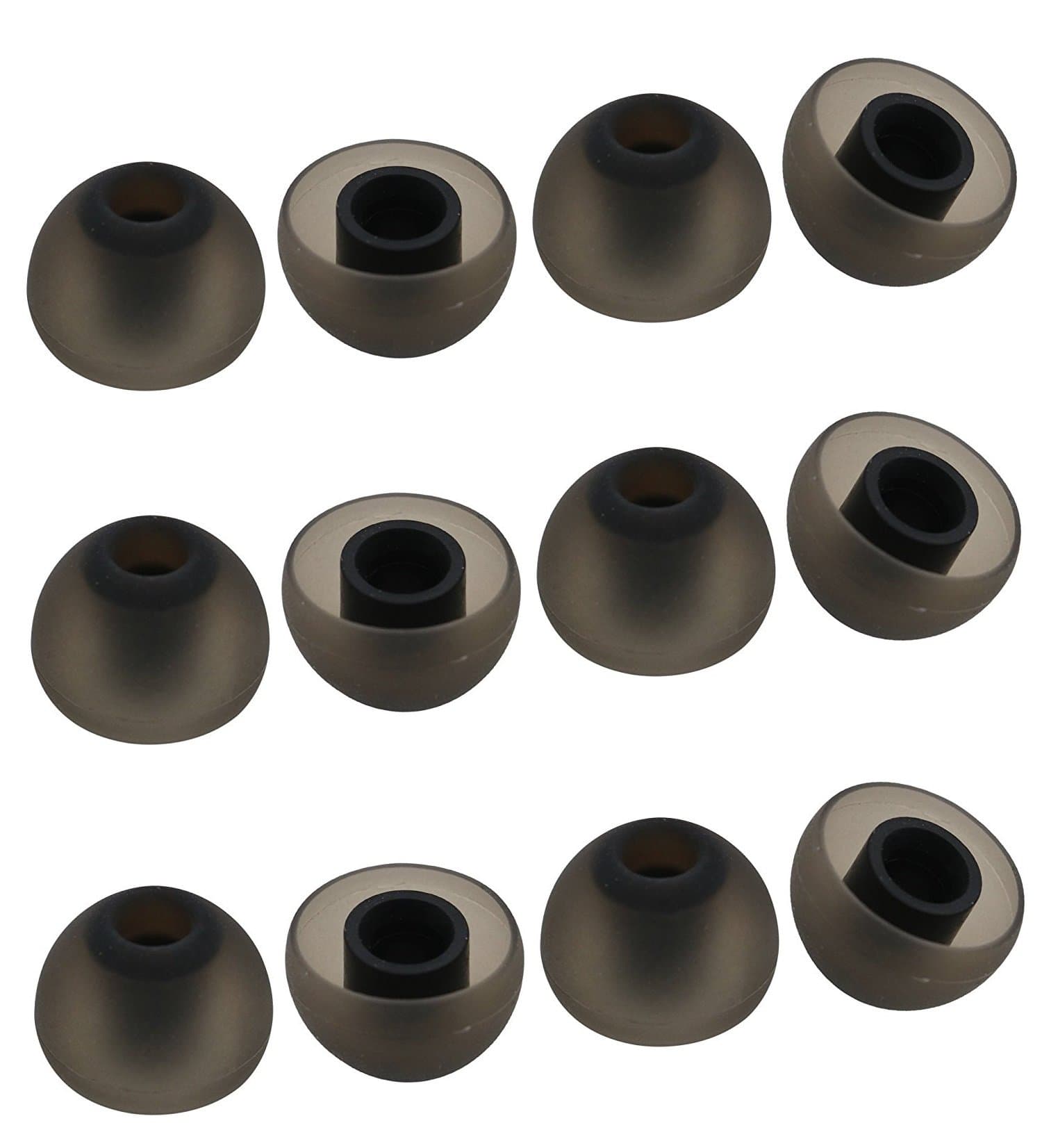 ALXCD Ear Tip for Jaybird X3 Earphone, SML 3 Sizes 6 Pair Soft Silicone Replacement Earbud Tips, Fit for Jaybird Bluebud X3 Earphone [6 Pair/4.5mm] large Black/L eartip-jay45mmX3-12-l