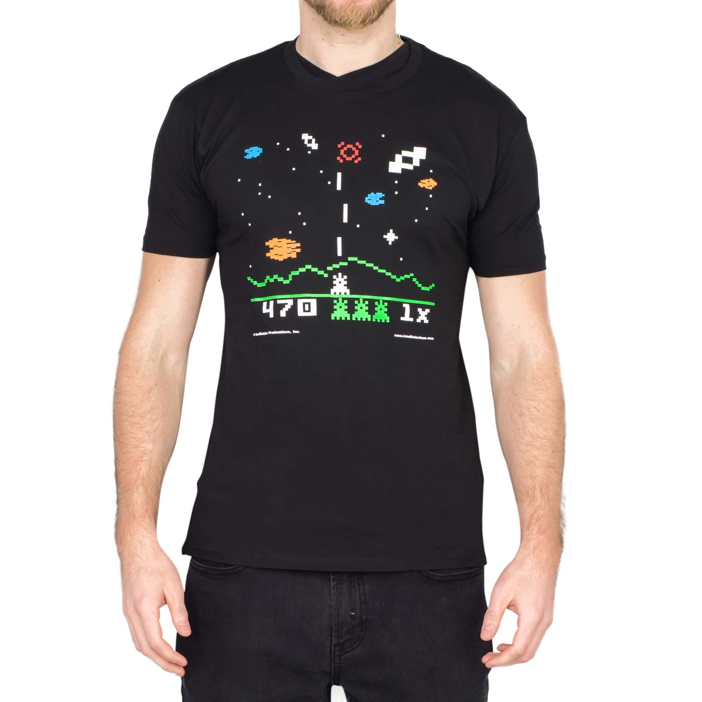 The Big Bang Theory Sheldon Cooper Astrosmash Intellivision Video Game Erwachsene Schwarz T-shirt