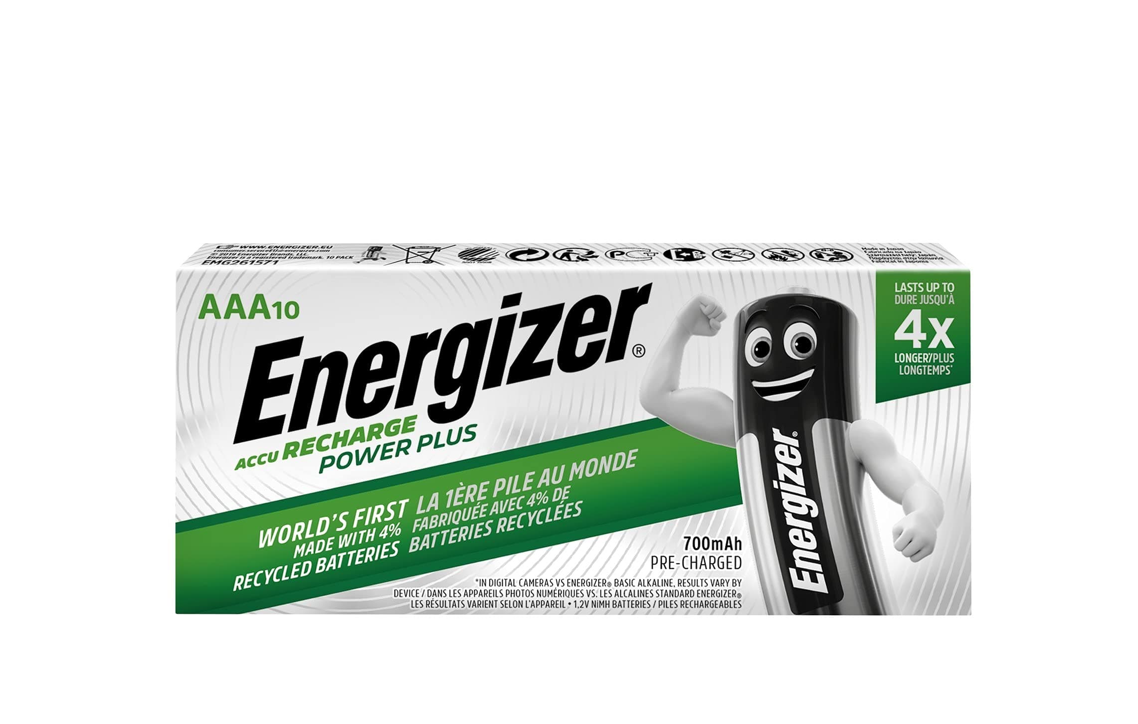 Energizer Rechargable AAA Battery (Pack of 10)