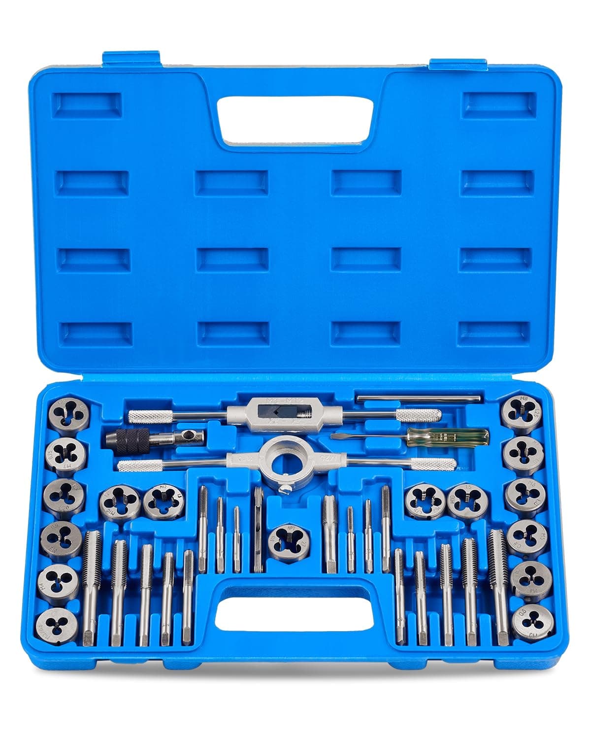 Tap and Die Set Metric | M3, M4, M5, M6, M7, M8, M10, M12 Tap Set and Die Set | Thread Repair Kits for Threading and Rethreading Internal and External Threads