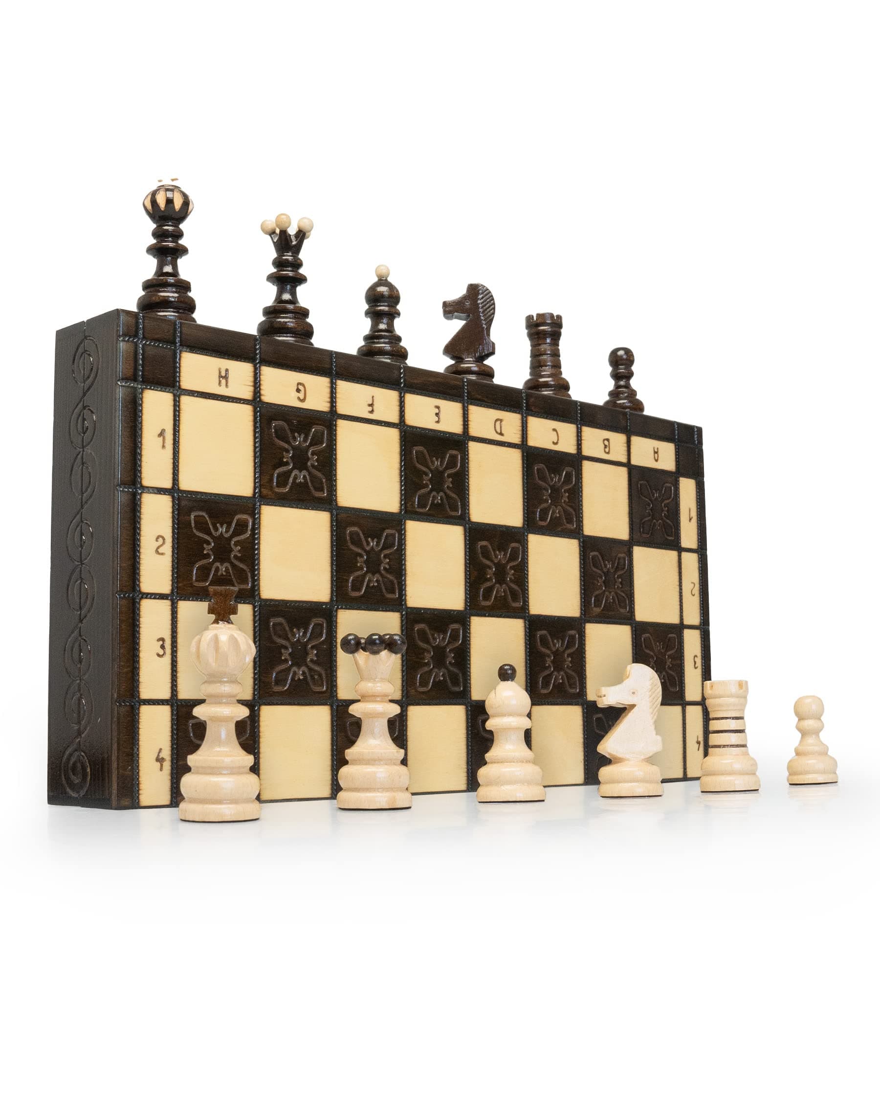 ChessEbook Wooden chess set PEARL LARGE 42 x 42 cm