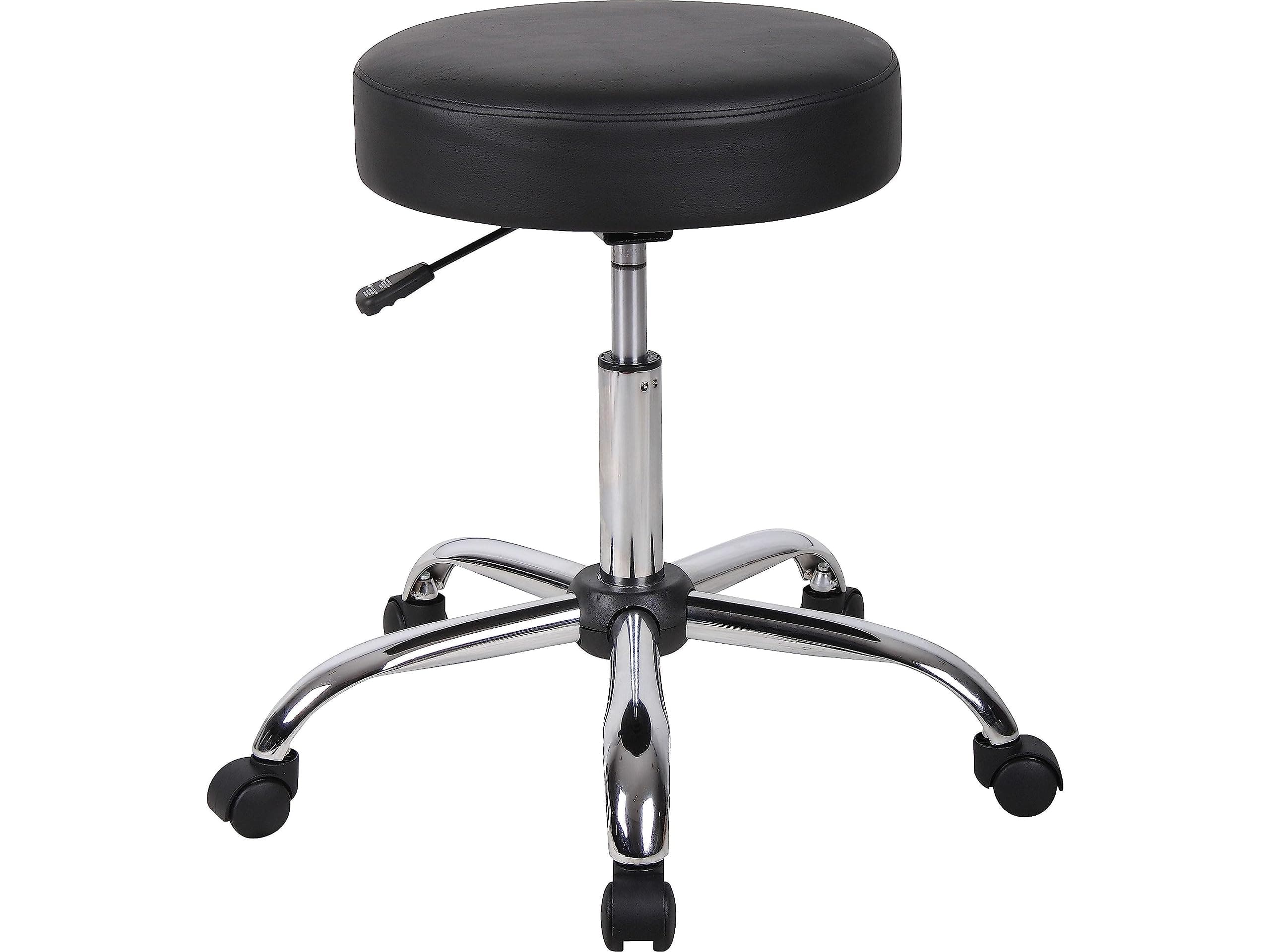 Boss Office Products Antimicrobial Vinyl Medical Spa Stool in Black