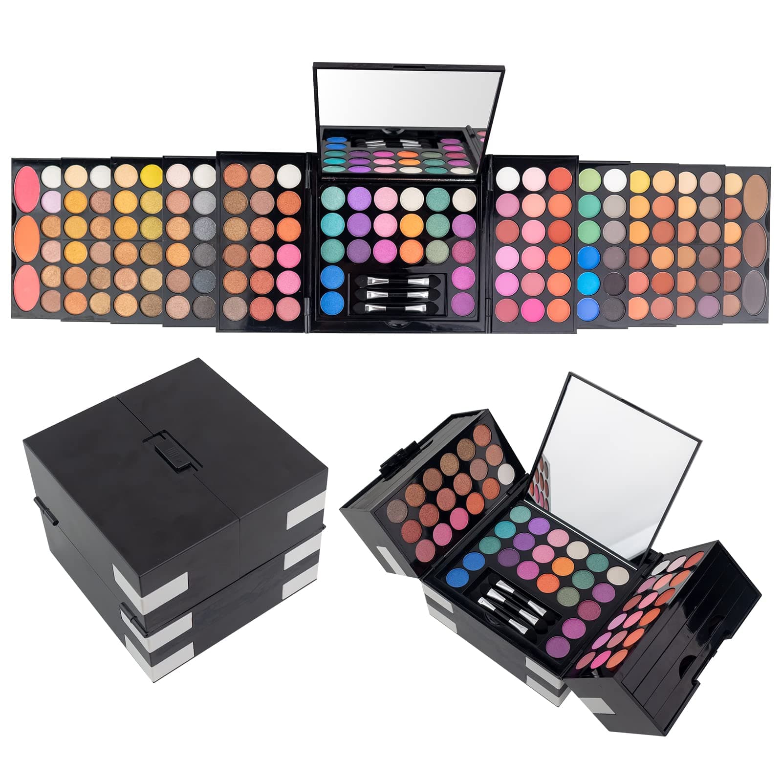 VERONNI All In One Makeup Kit For Women Full Kit -142 Colors Shimmer Matte Eyeshadow Palette,3 Blusher,3 Eyebrow Powder,3 Applicators and Mirror Make Up Kit for Teens Women Gift Set (148 Makeup Kit)