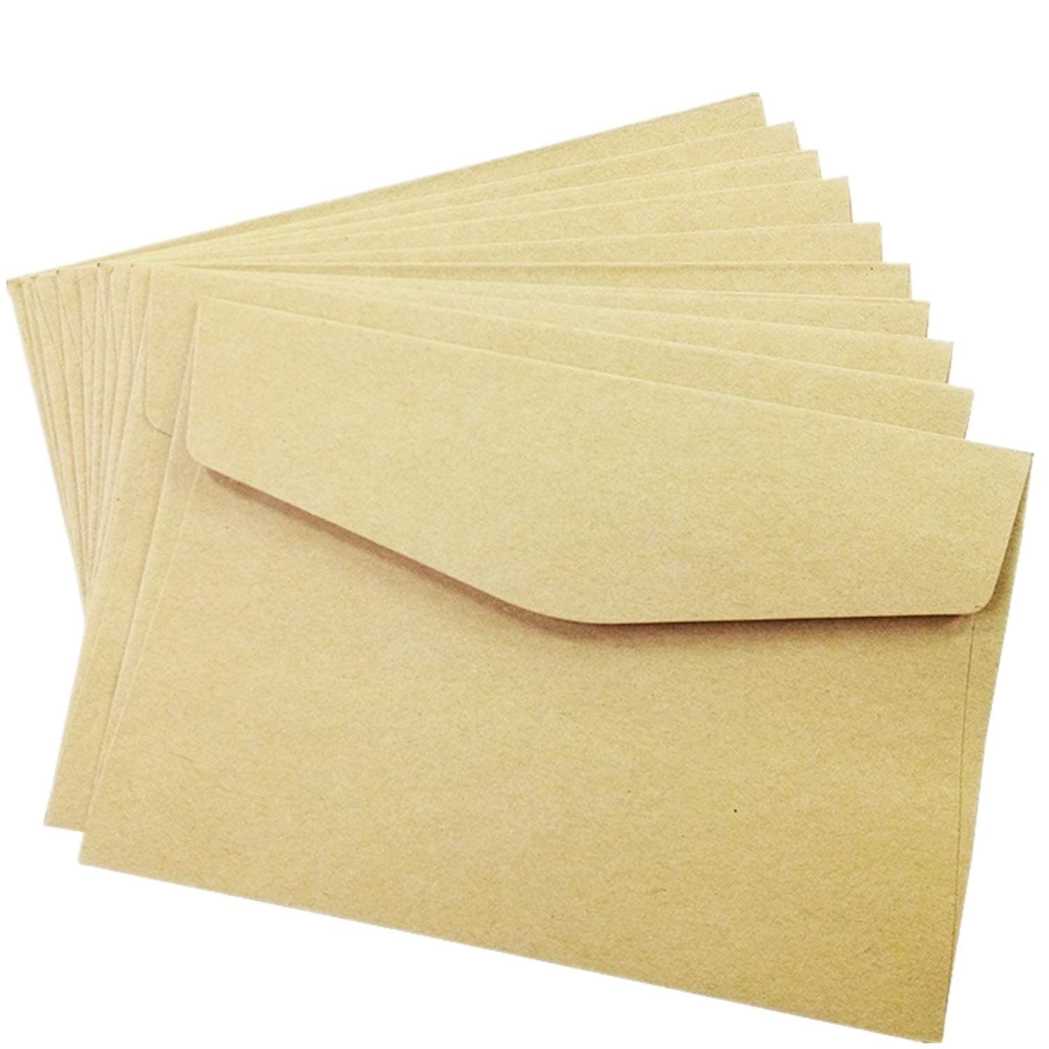 100 Pack Envelopes for Printing Invitation Cards, Postcards, Greeting Cards, Aged Style Vintage Designs, Wax Seal Stickers Included, Harry Potter Halloween Theme, 4.9'' x 6.9''