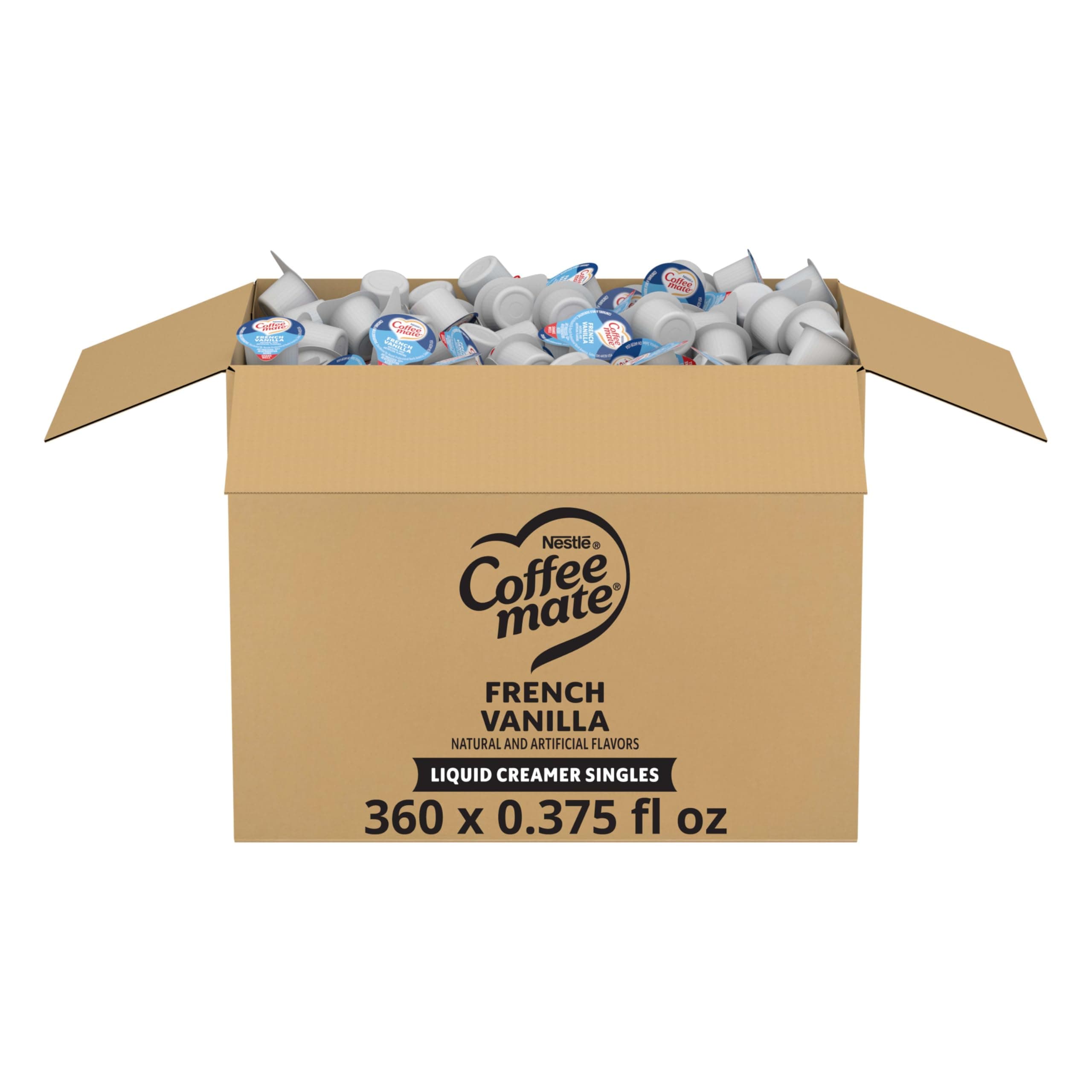 Nestle Coffee mate Coffee Creamer, French Vanilla, Liquid Creamer Singles, Non Dairy, No Refrigeration, 0.375 fl oz Tubs (Pack of 360)