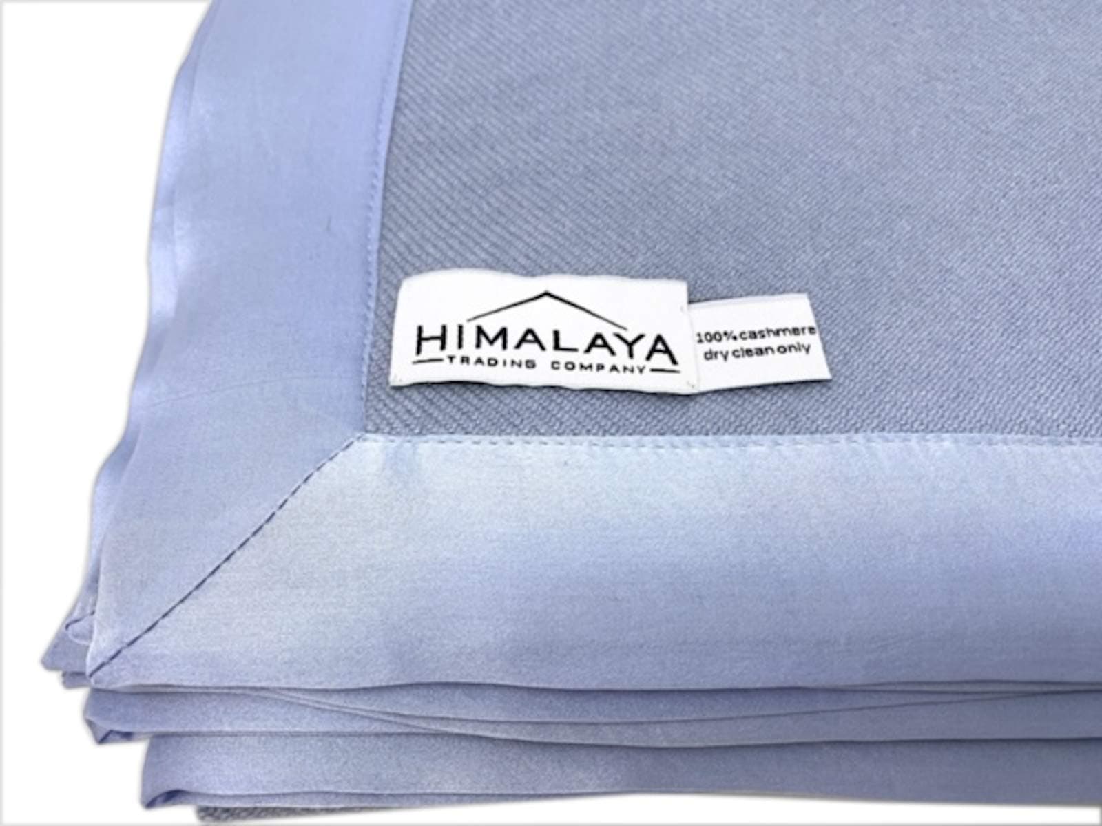 100% Cashmere Classic Baby Blanket in Sky Blue, Extra Soft Blanket for Infants, Sustainably Hand Woven, 36" x 36" Size (Blue)