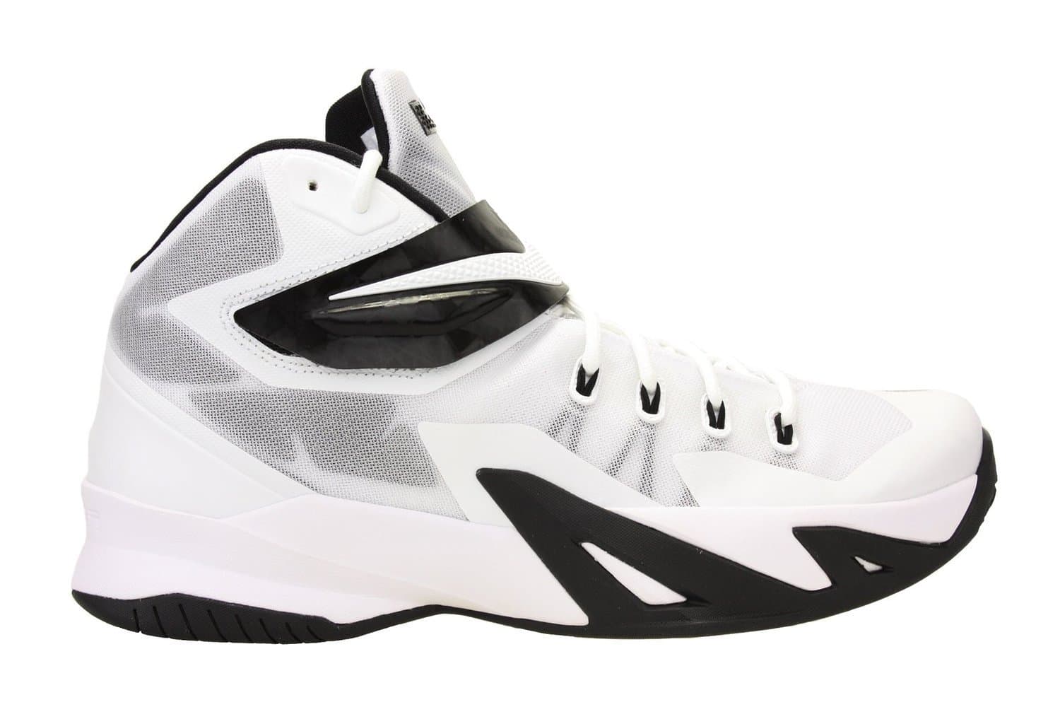 Nike Mens Zoom Soldier VIII TB Basketball Shoes White/Black 653648-100 Size 12