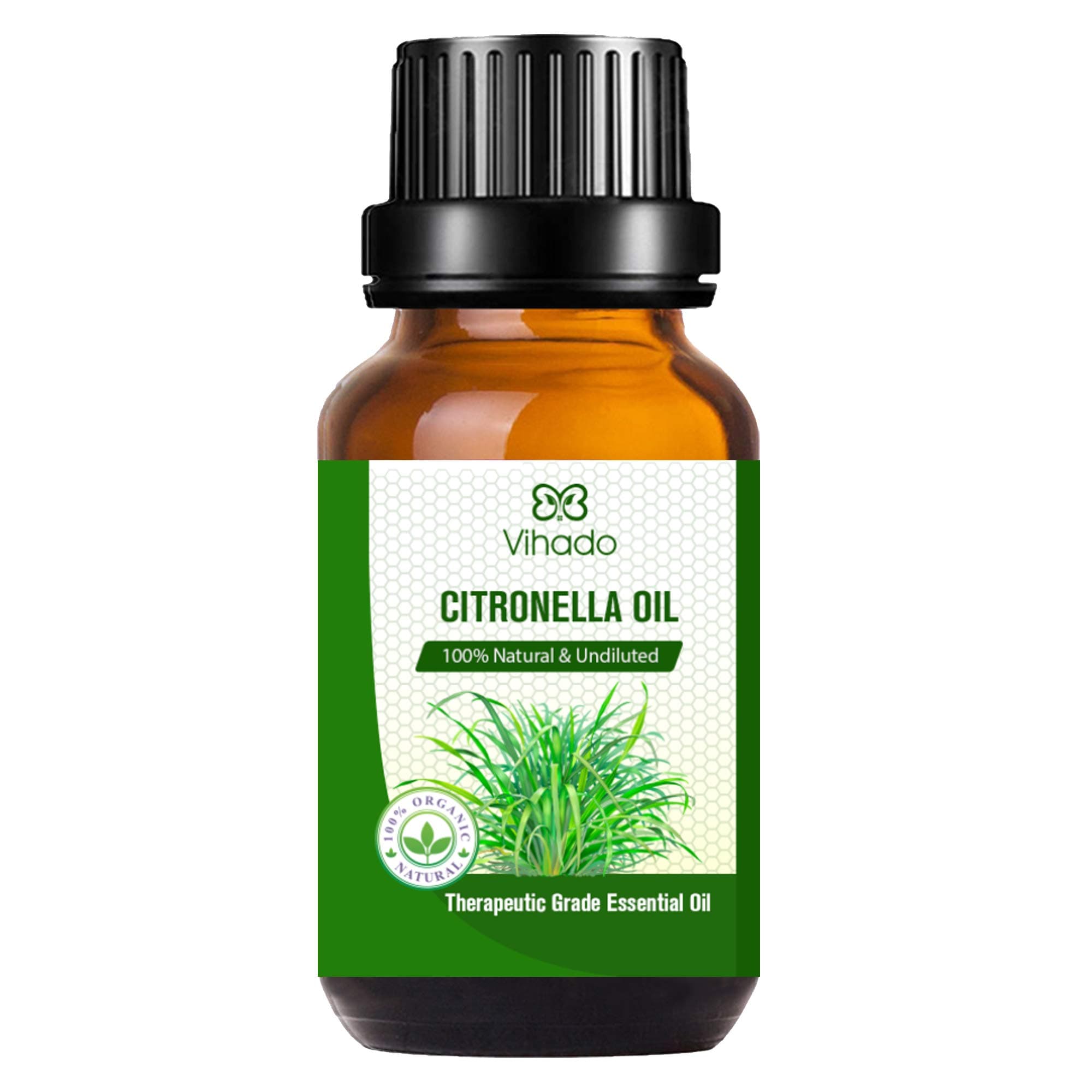 Vihado Best Citronella Essential Oil for Candle Making and Torches, Skin Use (30 ml) (Pack of 1)