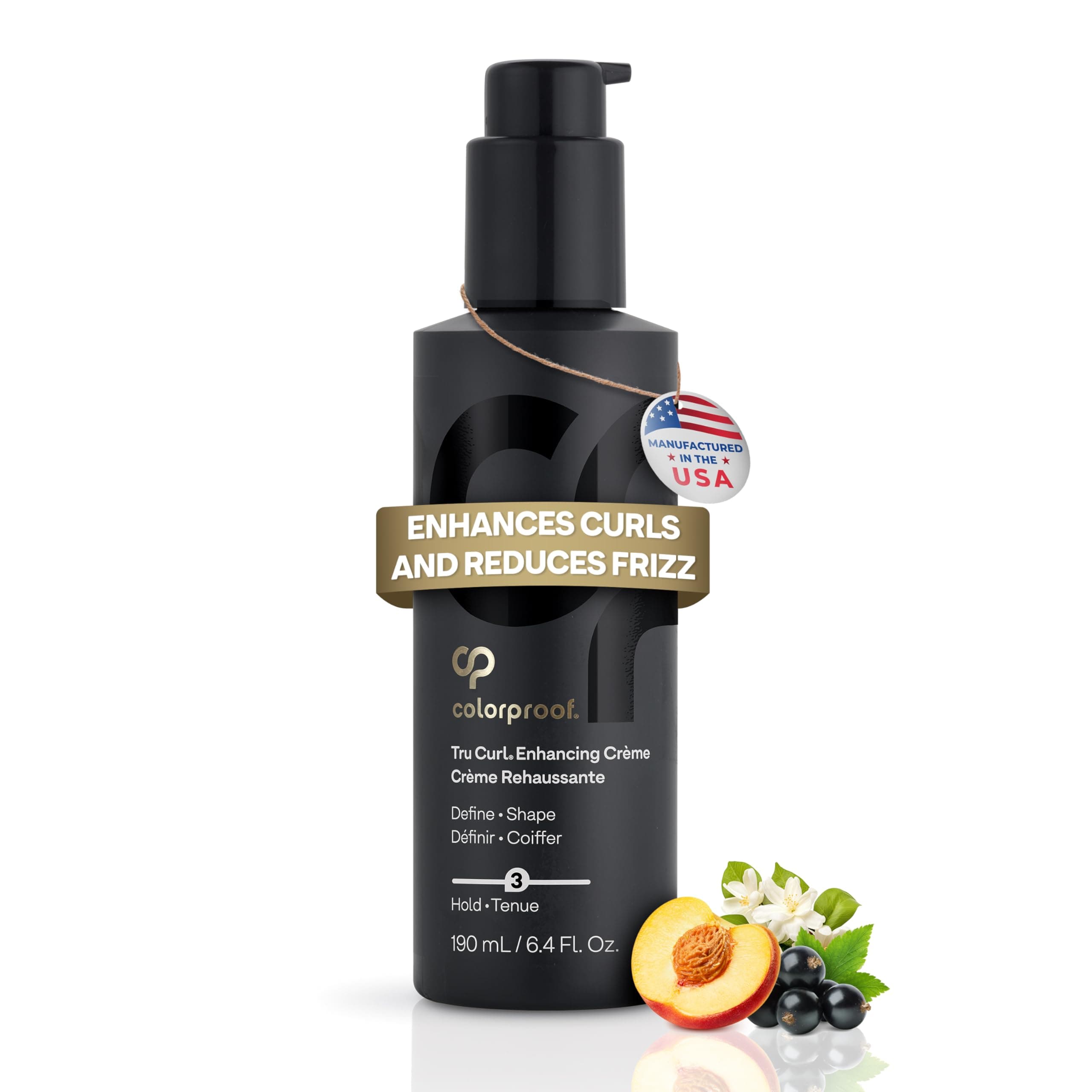 Tru Curl Enhancing Crème 6.4 Fl oz. Curl Creme with Black Currant, Jasmine & Peach Scent, Anti-Frizz, Humidity Control & Nourishing Curl Cream for Curly Hair Formula