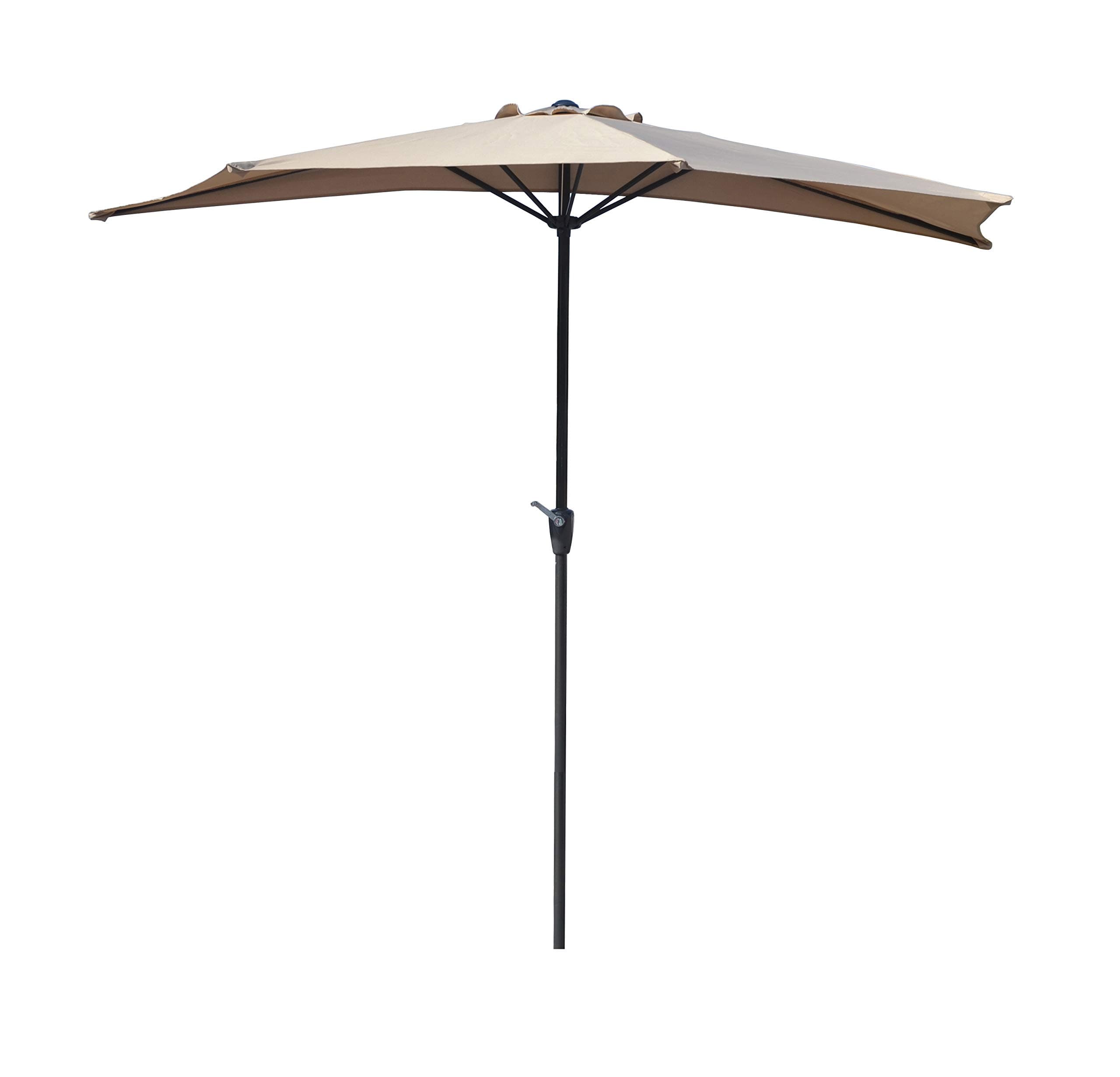 Airwave Kyra 3M Beige Half Moon Semi Circle Balcony Parasol with Crank