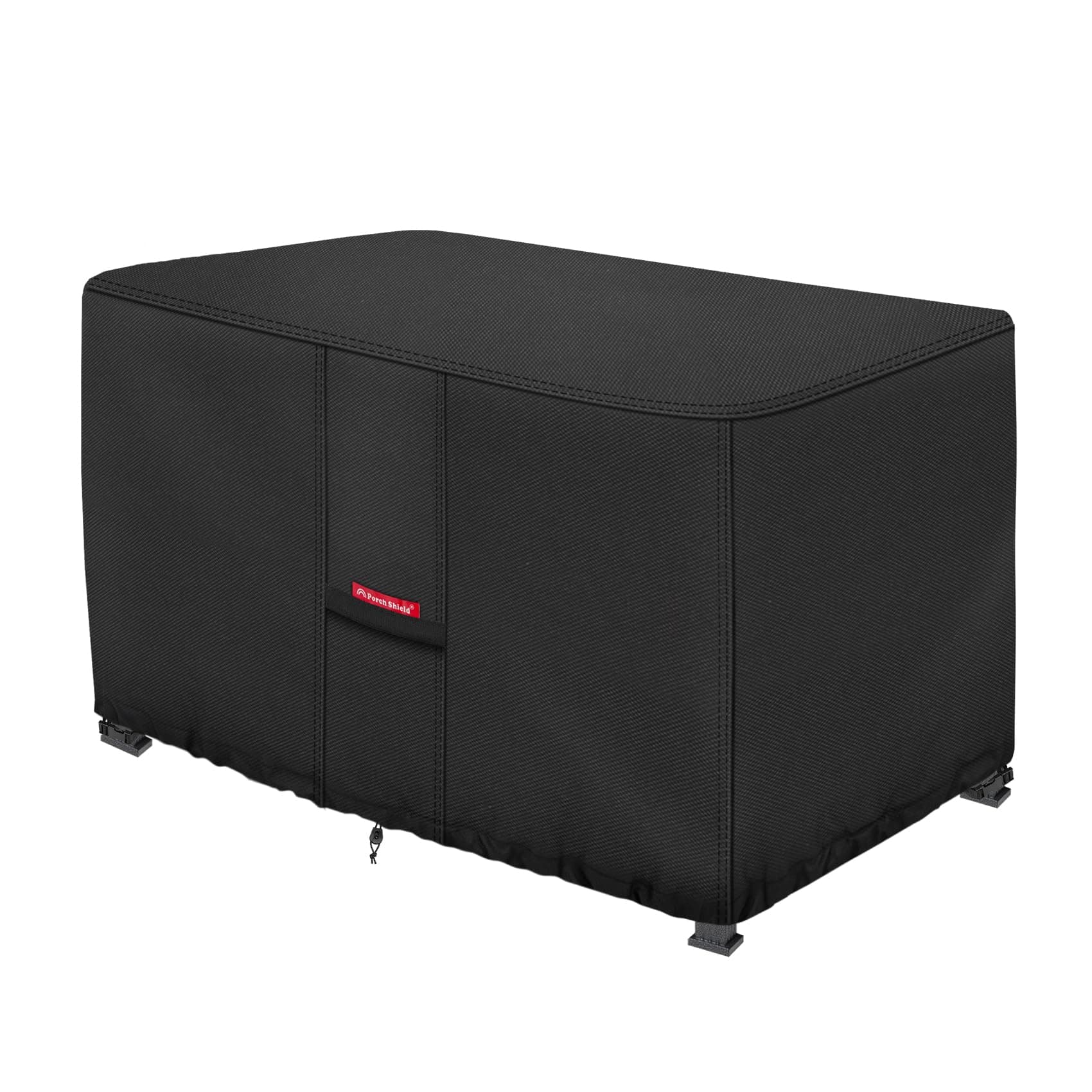 Porch Shield Patio Fire Pit Cover - Waterproof 600D Outdoor Rectangular Fire Table Cover Deck Box Protector - 48 x 28 inch, Black