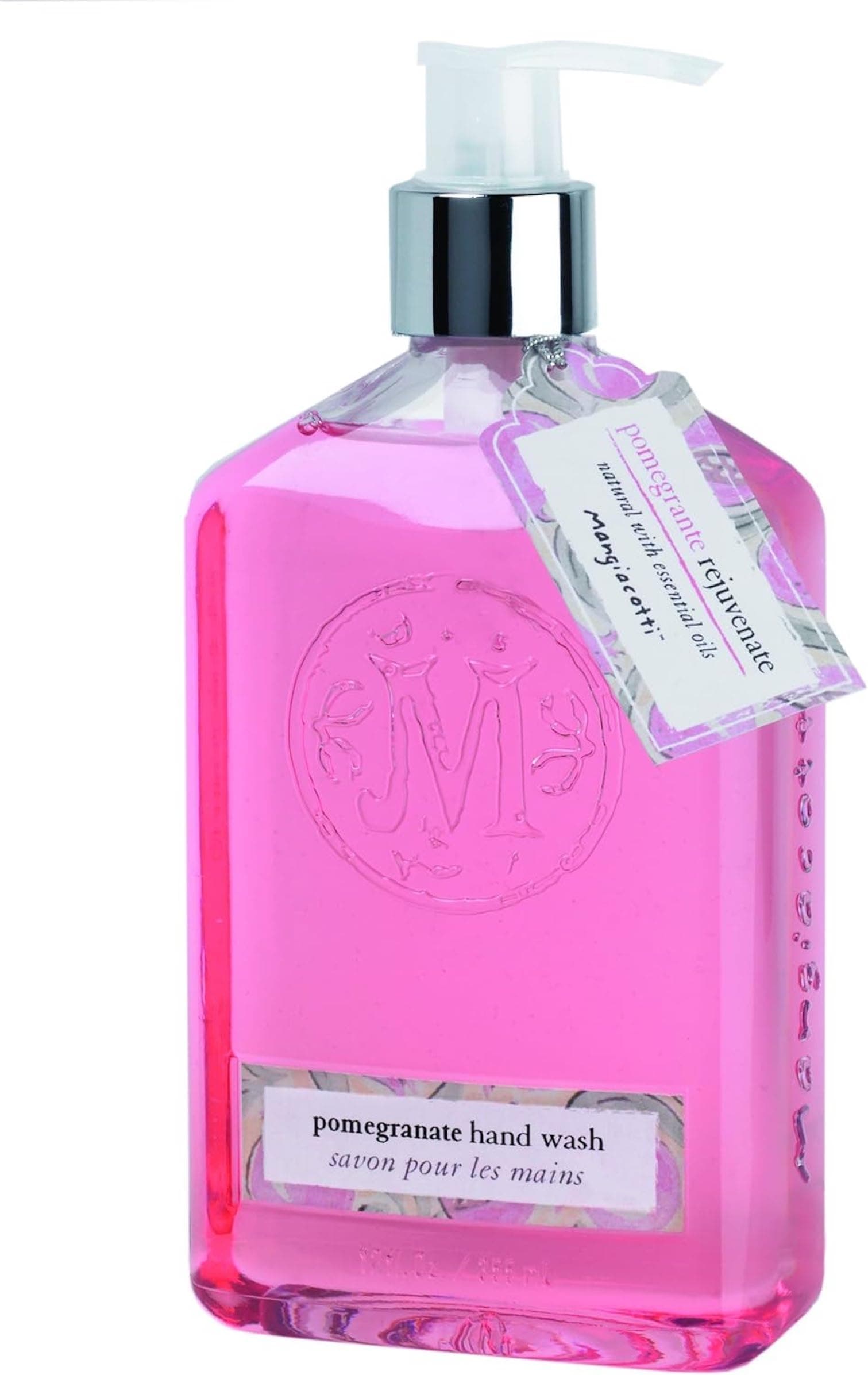 Liquid Hand Soap Naturally Plant Based Hand-Wash with Vitamin E and Fragrant Essential Oils,12-Ounce, Pomegranate