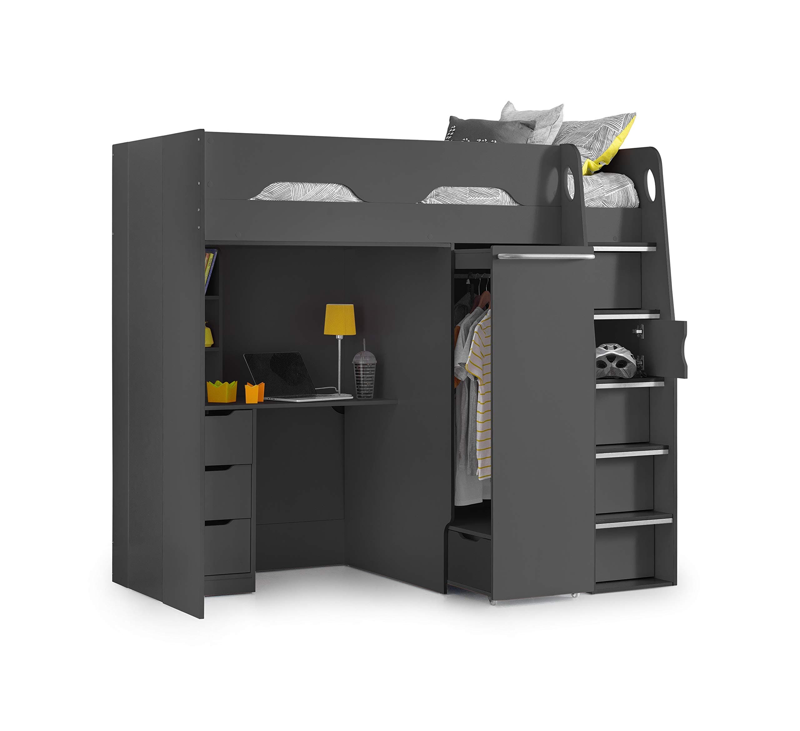 Julian Bowen Pegasus Highsleeper, Anthracite, Single