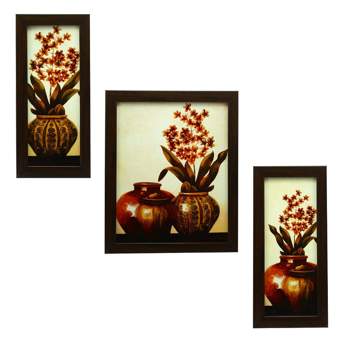 Indianara 3 Piece Set of Framed Wall Hanging Art