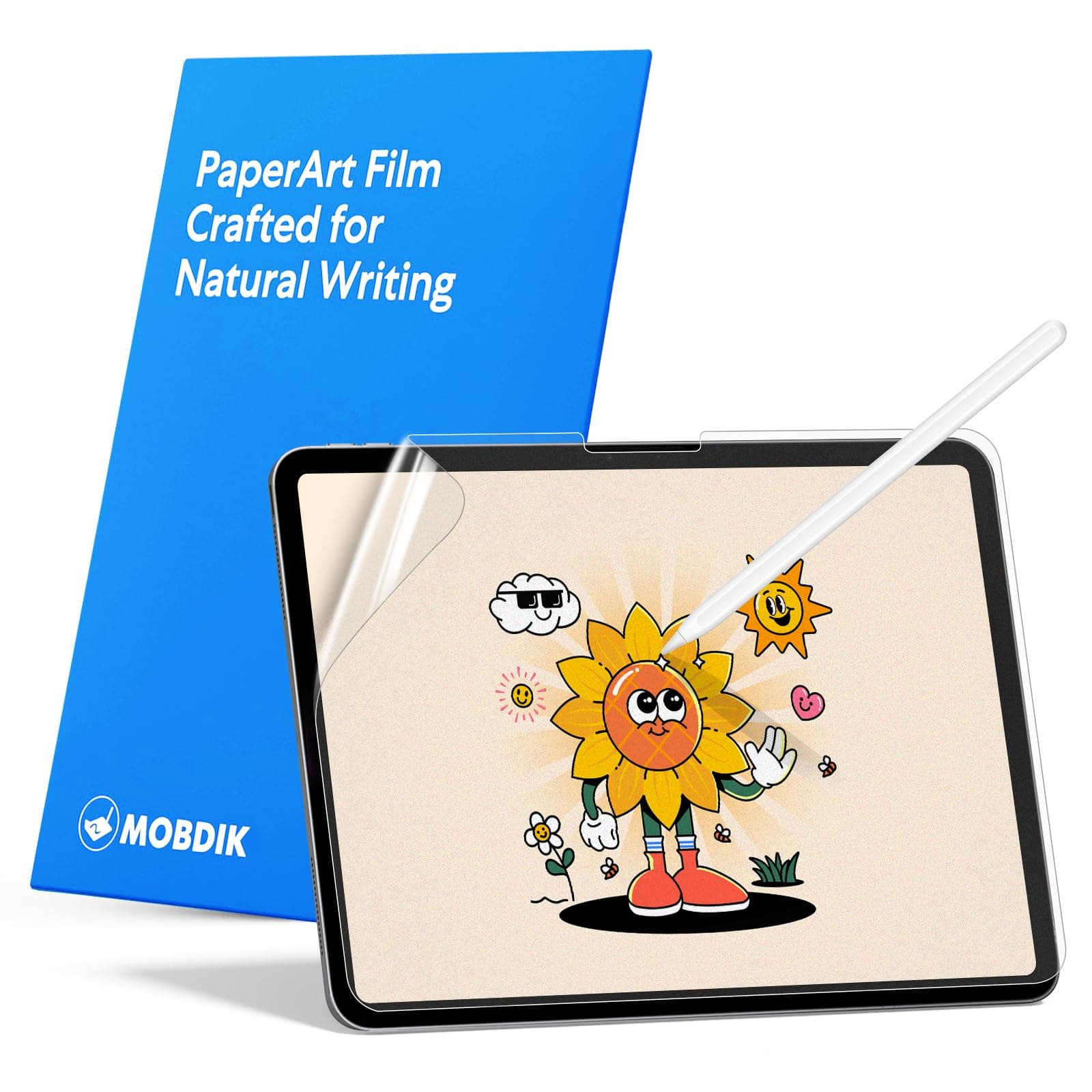 MOBDIK 2 Pack Paperfeel Screen Protector Compatible with iPad Air 13 M4/M3/M2 2026/2025/2024 & iPad Pro 13 M5/M4 2025/2024, Crafted for Natural Writing, Anti Glare, Easy Installation