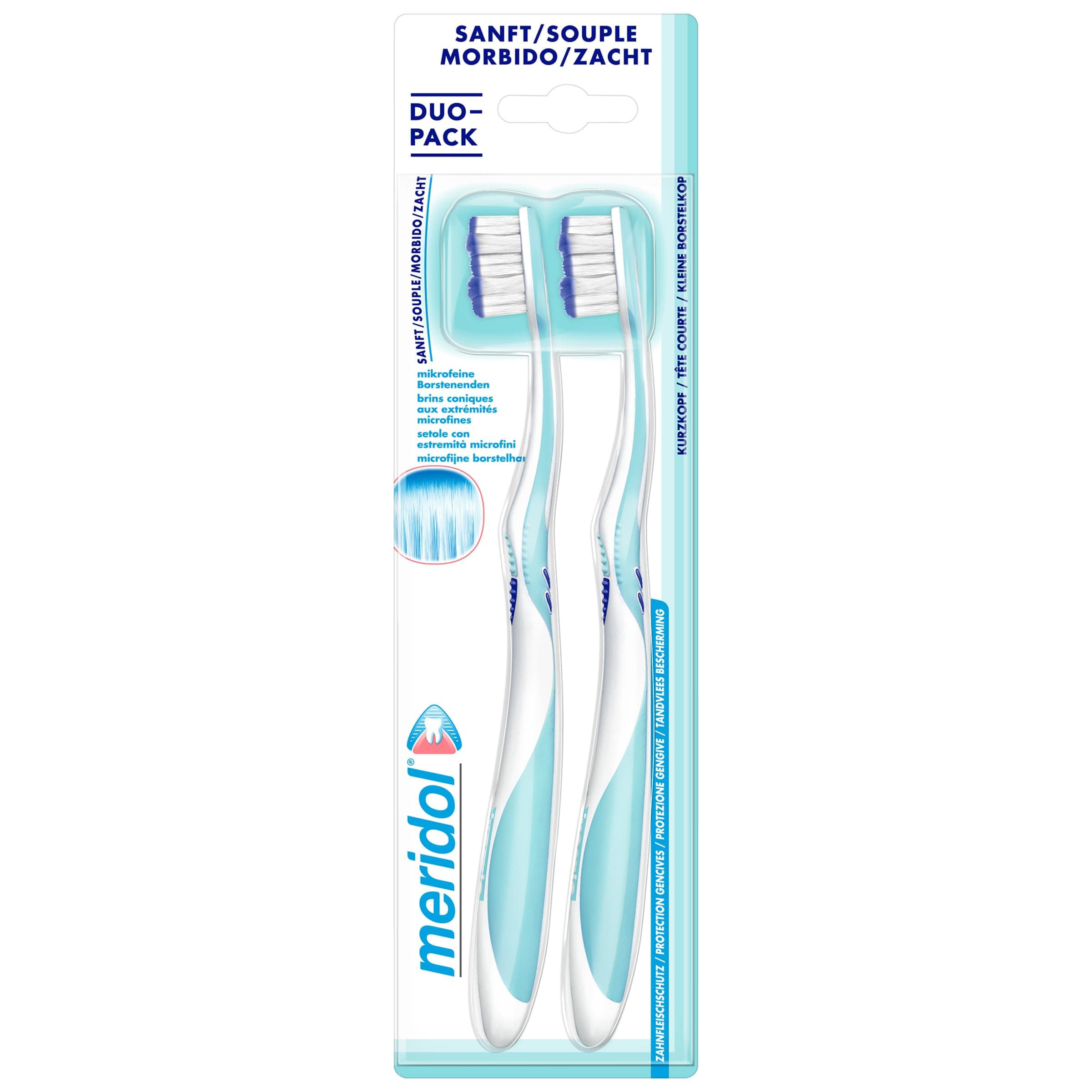 Toothbrush Gum Protection Soft Pack of 2 - Manual Toothbrush for Gentle Cleaning of Teeth on The Gum Line