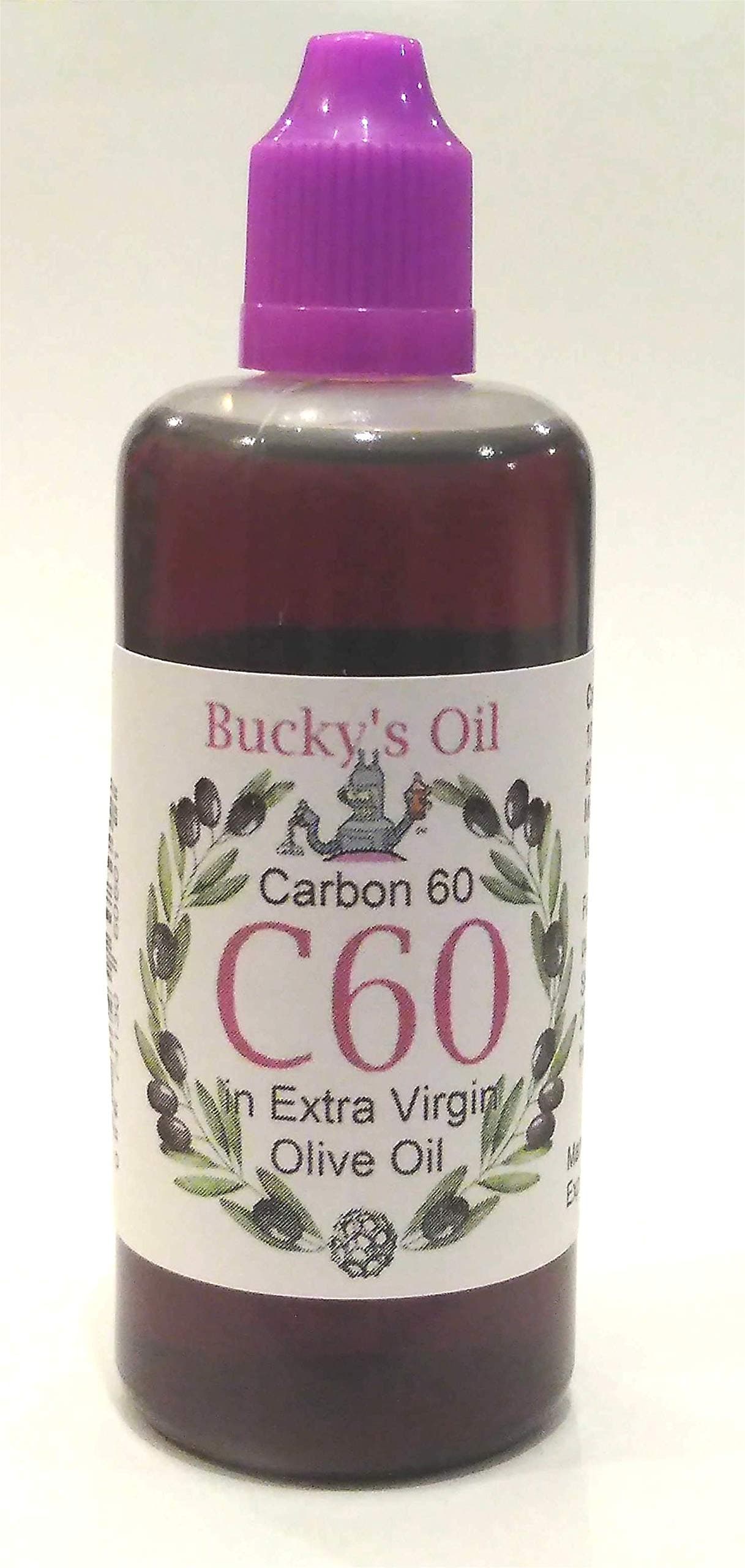 C60 Olive oil - 100ml bottle - 82mg Carbon 60: 99.9% in Extra Virgin Olive Oil, Lipofullerene