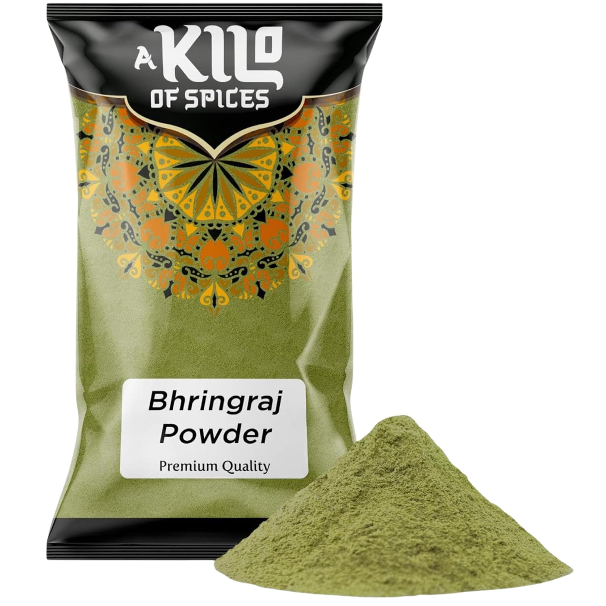 A Kilo of Spices | Bhringraj Powder 10 Kg | Eclipta Alba | False Daisy | Nourishes Scalp, Enhances Hair Growth, and Boosts Hair Shine | Helps Prevent Hair Loss