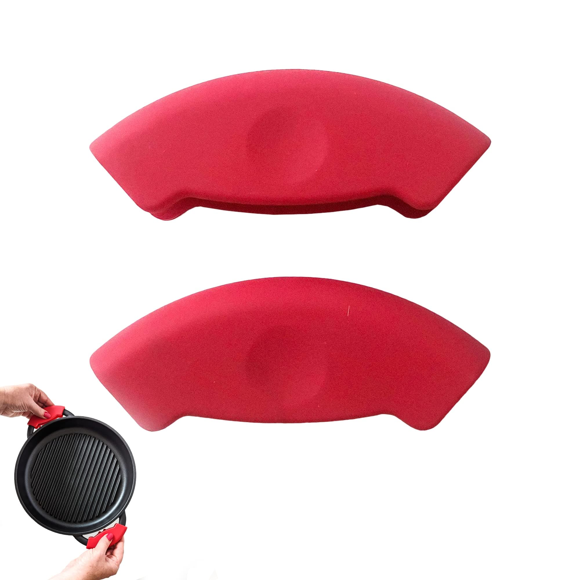 Grill Pan Silicone Handles for the Whatever Pan - Red by Jean Patrique