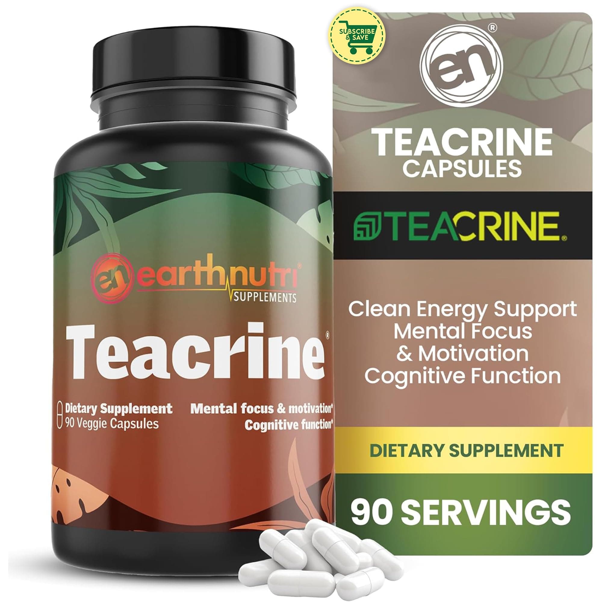 Theacrine Energy and Focus Supplement – Gluten and Additives Free – 1 Capsule Daily – Vegetable Capsule for Enhanced Alertness and Endurance – 250mg Theacrine Caps – (90 Count Unflavored)