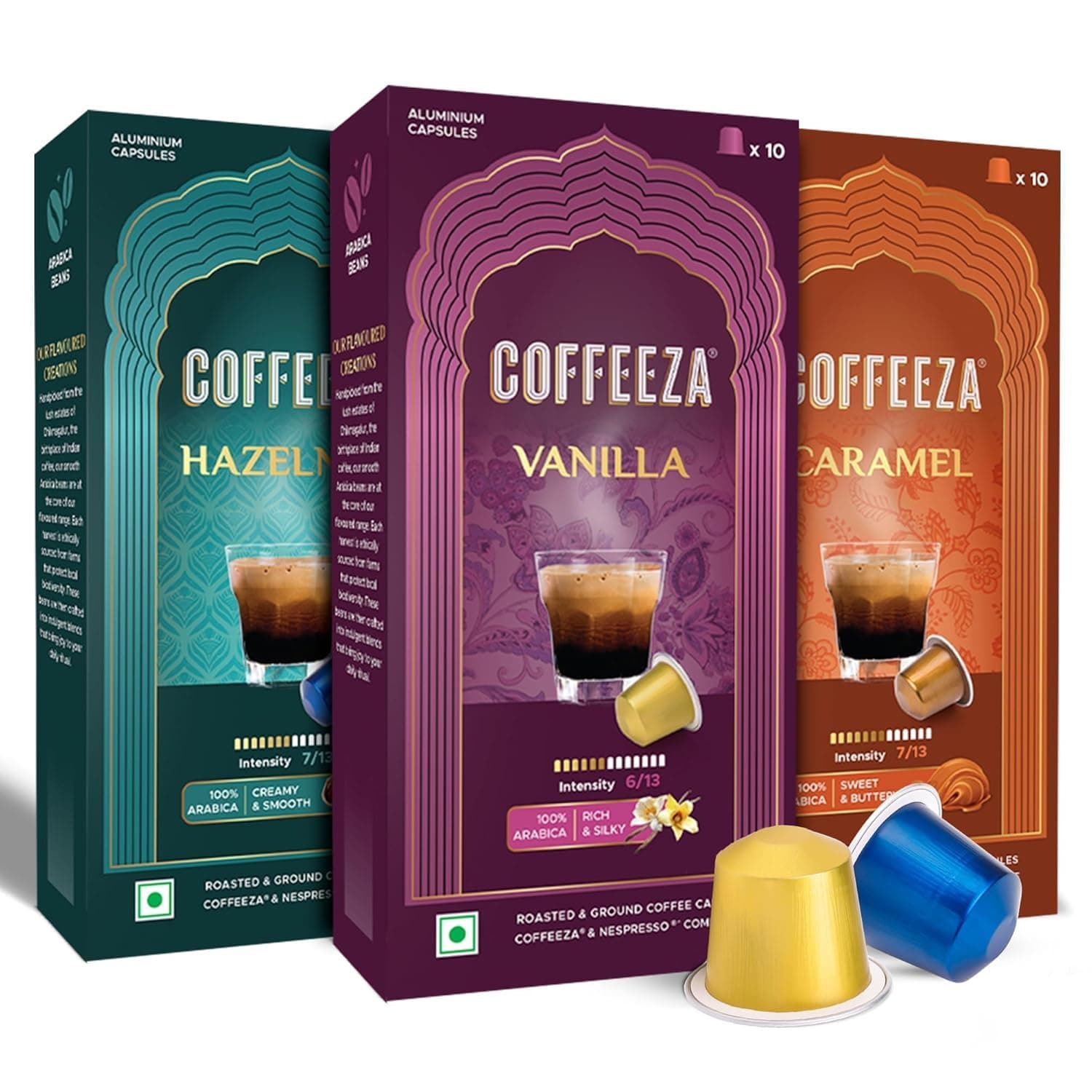 Flavoured Variety Coffee Capsules | Vanilla, Caramel & Hazelnut | Compatible with Nespresso Original Machines - Pack of 30 Pods