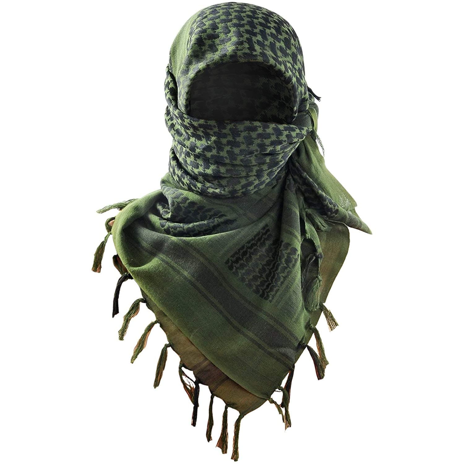 Military Shemagh Tactical Desert Scarf / 100% Cotton Keffiyeh Scarf Wrap for Men And Women