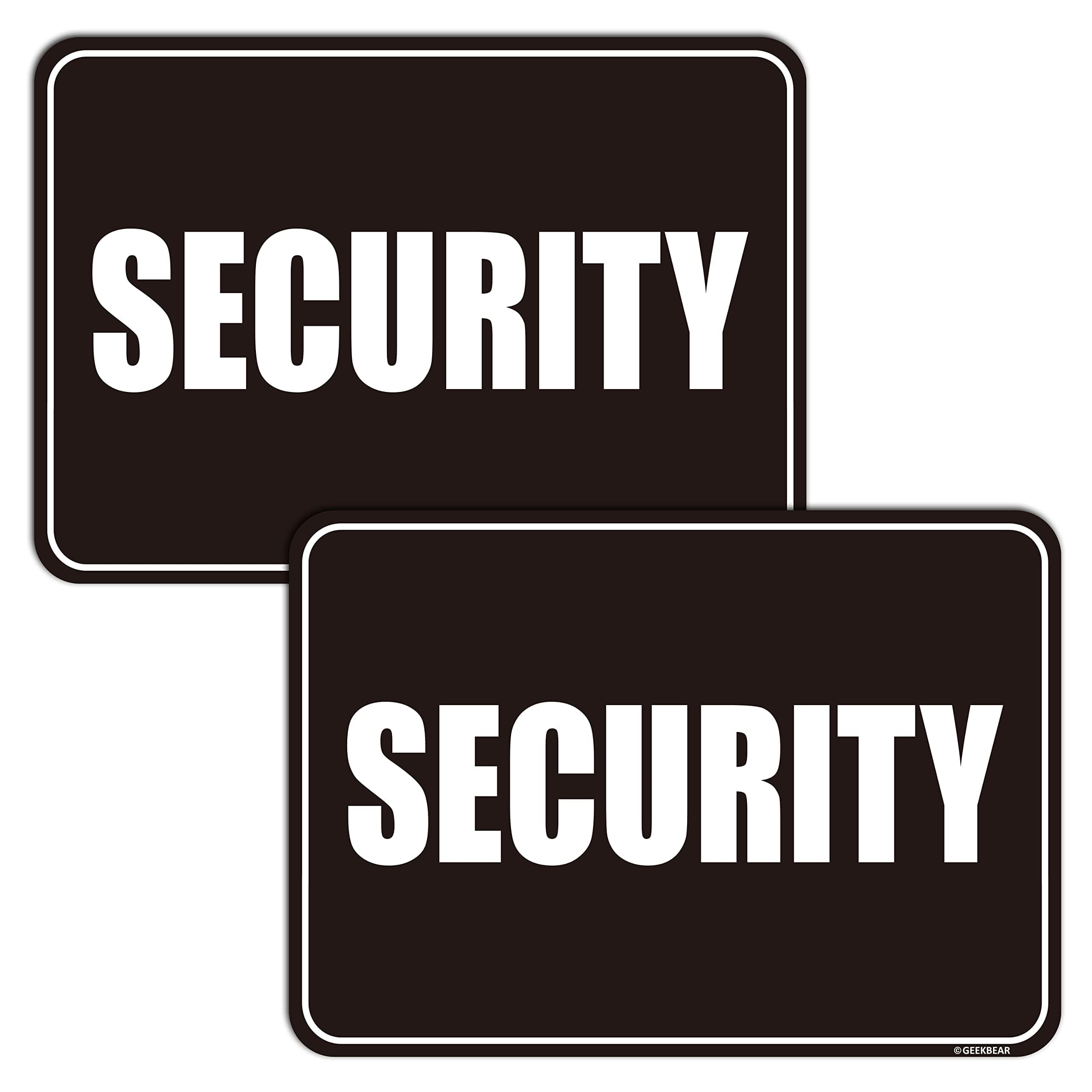 GEEKBEAR Security Sign Magnet (2 Pack) - Reflective, Durable & Eye-Catching Design for Professional Patrol Vehicles