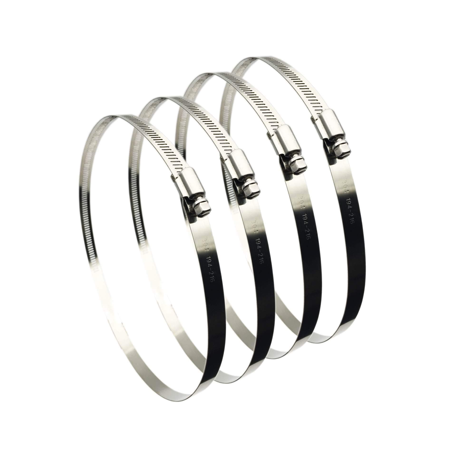 4Pcs 8" Adjustable 304 Stainless Steel Hose Clamps