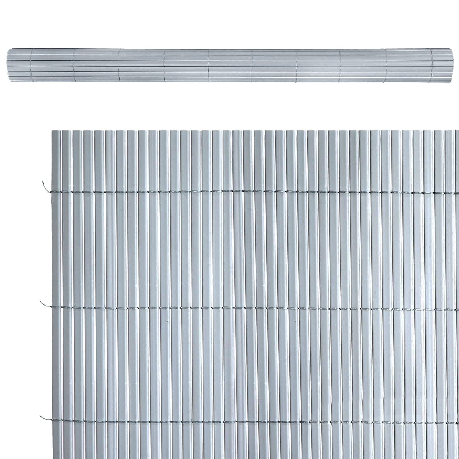 Ldk Garden Lola Derek – Cañizo Artificial thatching Concealment for Garden privacy, 300 x 100 x 20 cm, Grey