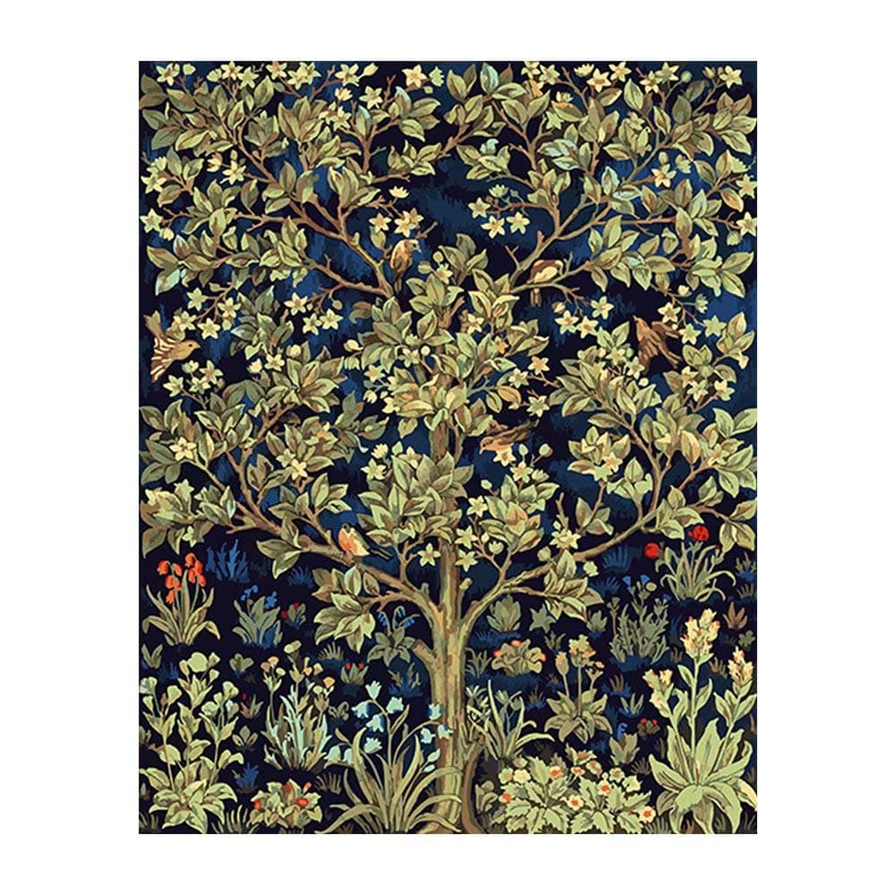 Paint by Number for Adults Kits on Canvas, Paint by Numbers for Adults Beginner DIY Oil Painting with Brushes & Acrylic - Happiness Tree 16x20 inch