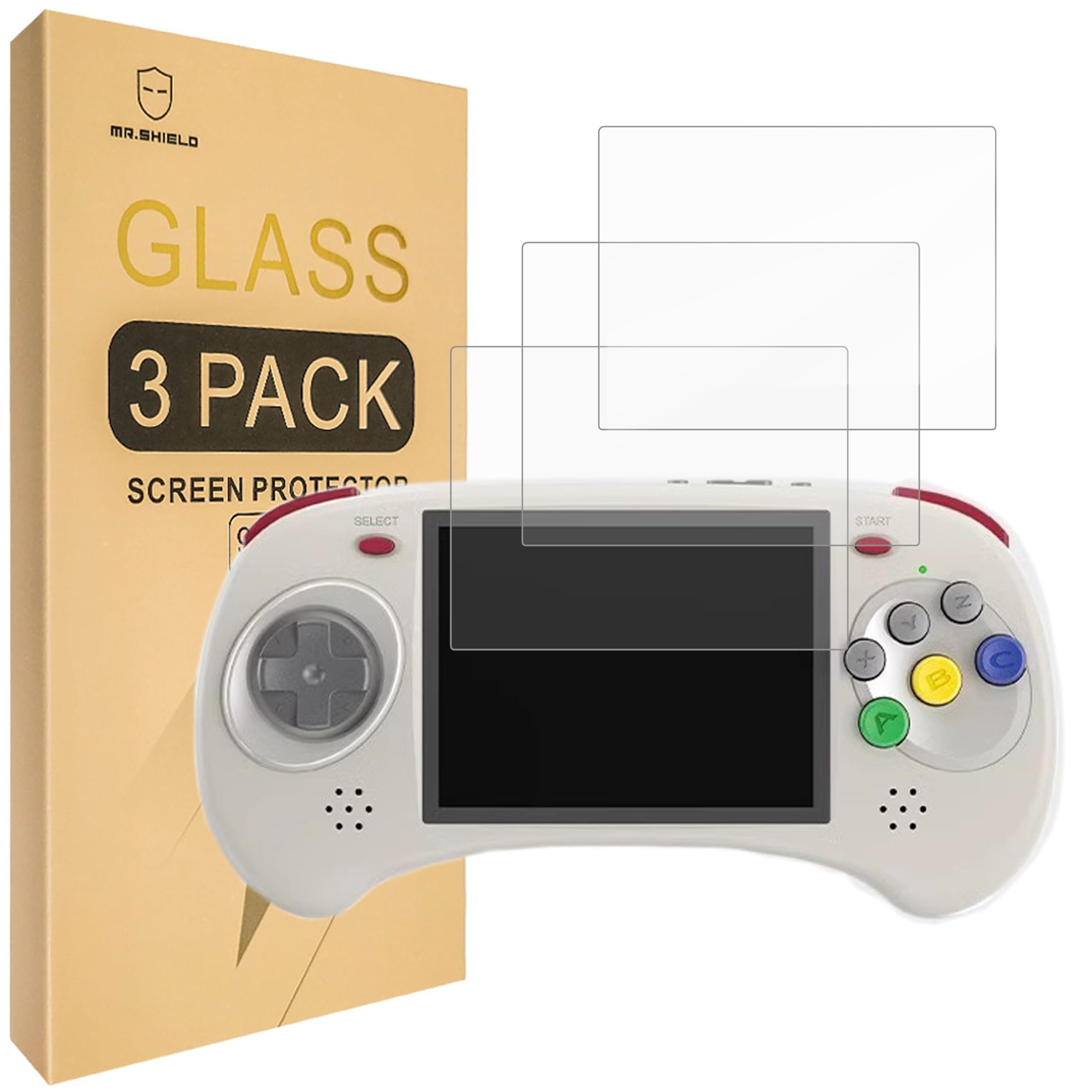 Mr.Shield[3-Pack] Screen Protecter For ANBERNIC RG ARC-D/RG ARC-S [Tempered Glass] [Japan Glass with 9H Hardness] Screen Protector