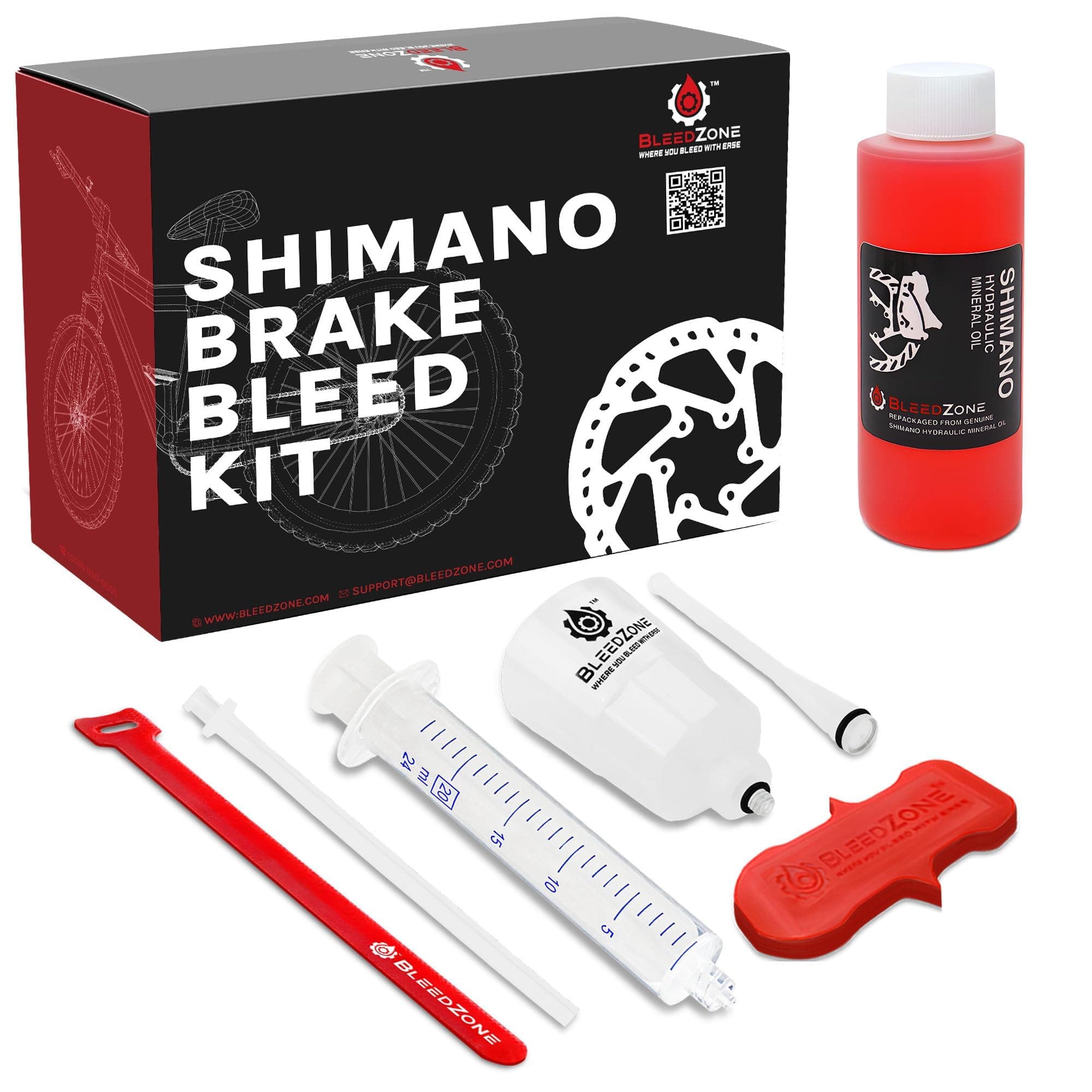 BleedZone RSN Sports Hydraulic MTB Brake Bleed Kit with Mineral Oil 120ml