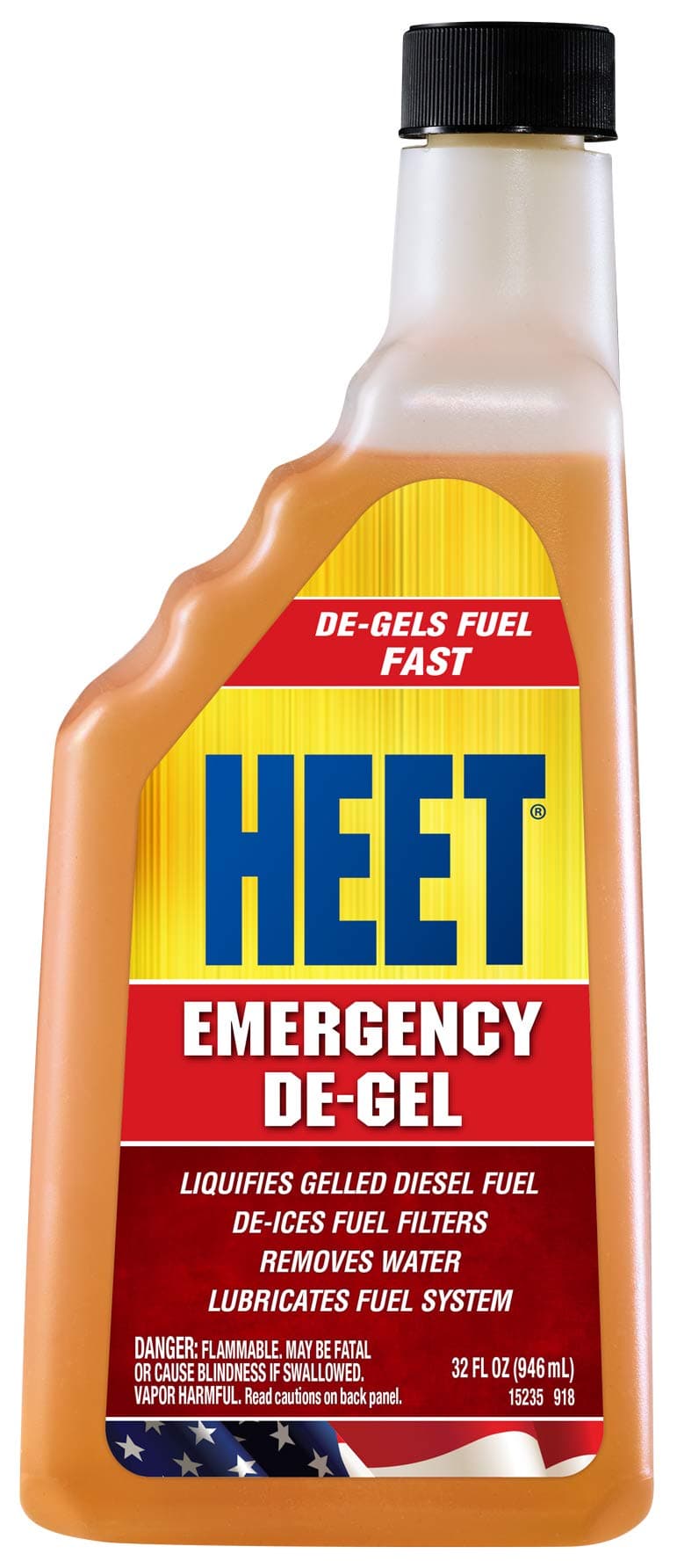 Emergency De-Gel - De-Gels Fuel Fast - Liquifies Gelled Diesel Fuel - Removes Water - Lubricates Fuel System - De-Ices Fuel Filters, 32 fl. oz. (15235)