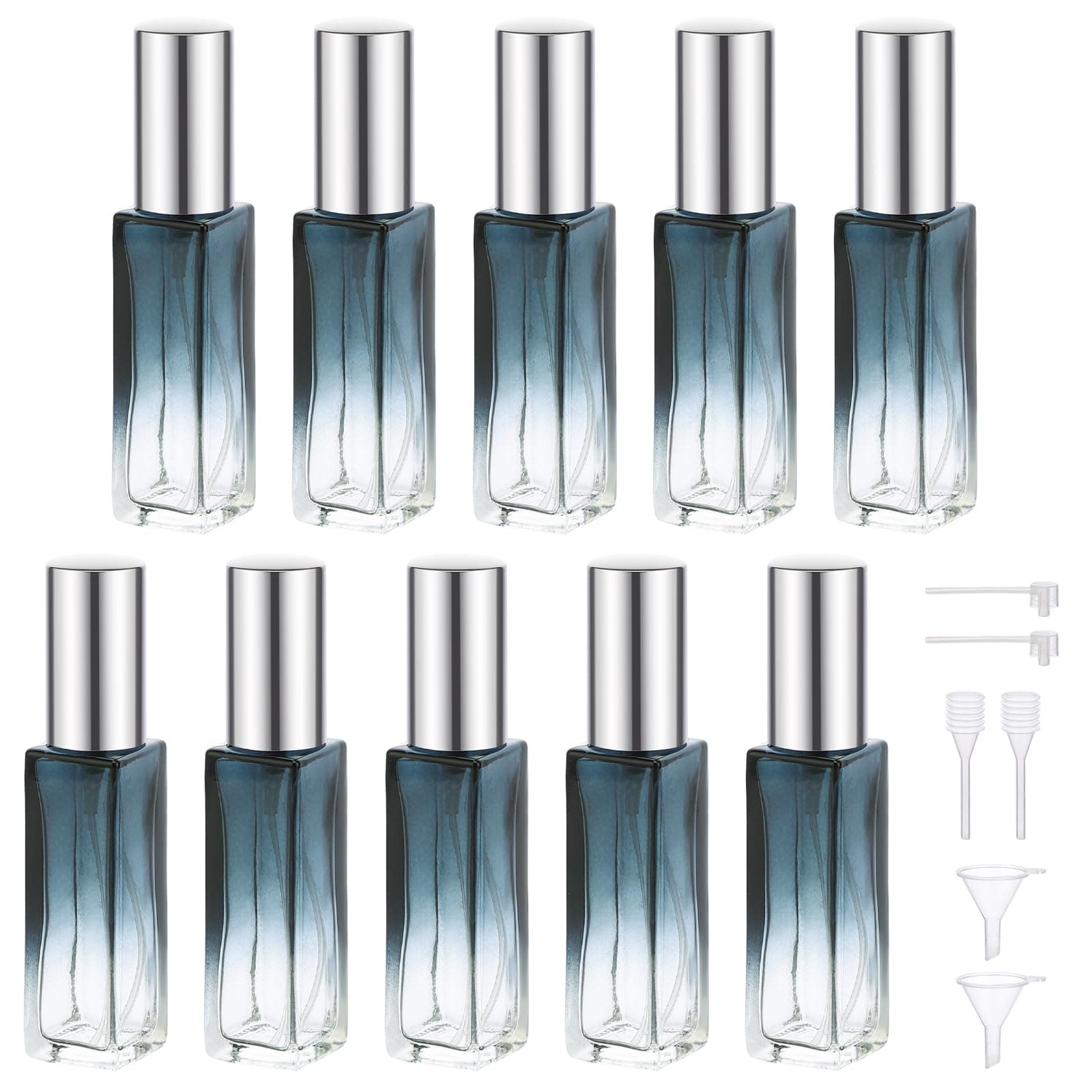 Segbeauty 10pcs Perfume Travel Refillable, 10ML Glass Spray Bottles Perfume Atomizer, Mini Travel Size Dispenser Bottle Set Atomizer Sprayer for Perfume Toiletries Cosmetic Container Spray Bottle