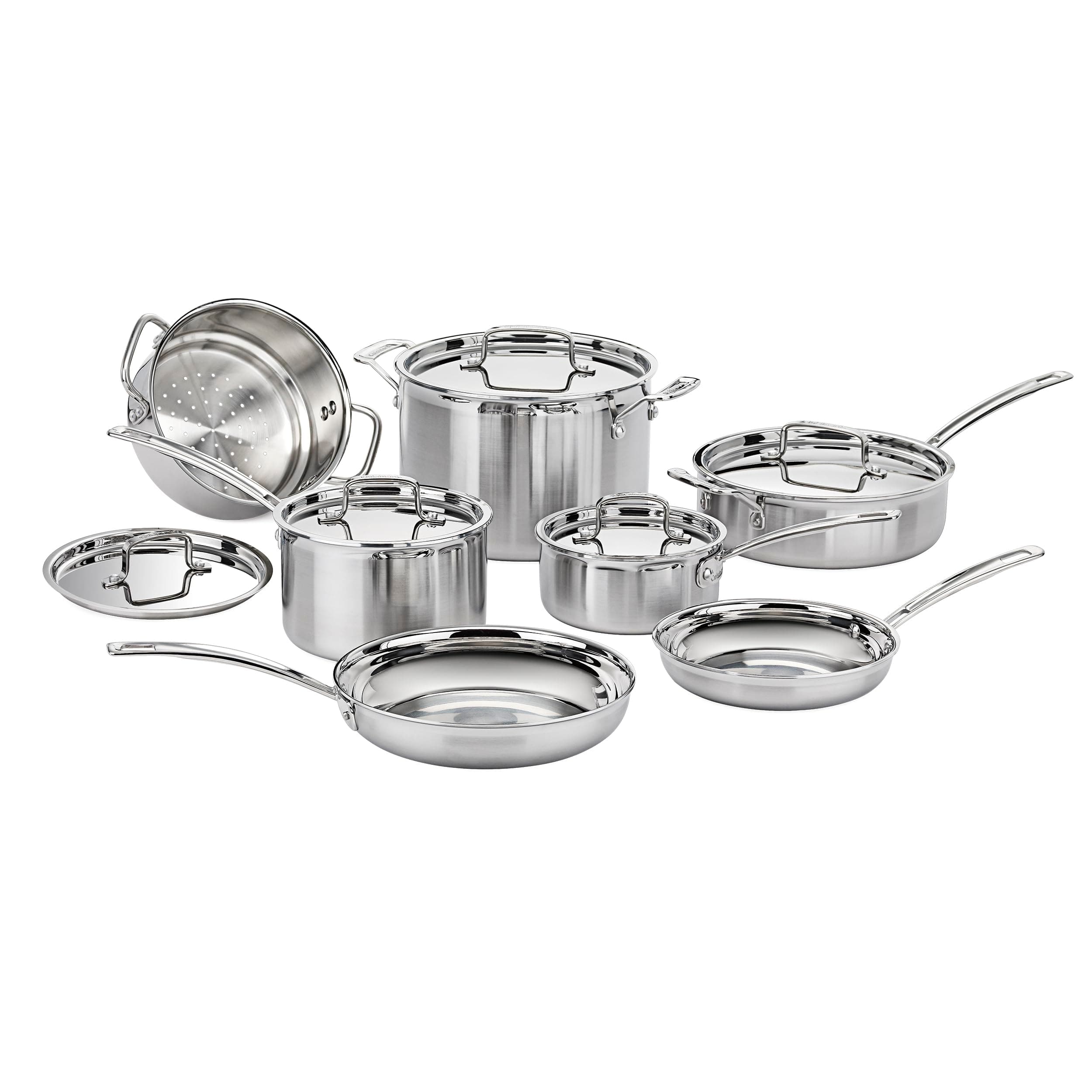 Cuisinart MCP22-24N MultiClad Pro Stainless Open Skillet 12-Piece Set Silver ZPV-1842