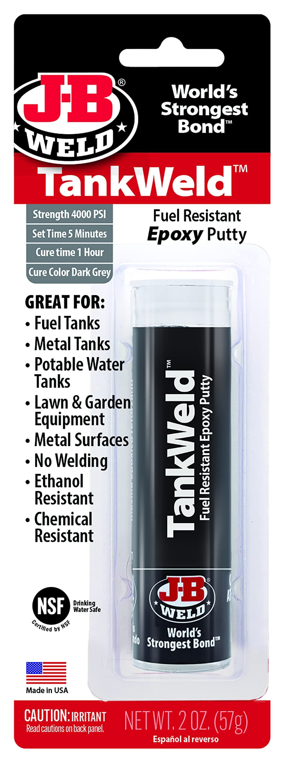 J-B Weld J B 8217 Tankweld Gas Tank Repair 1 Oz,Dark Grey, Ounce