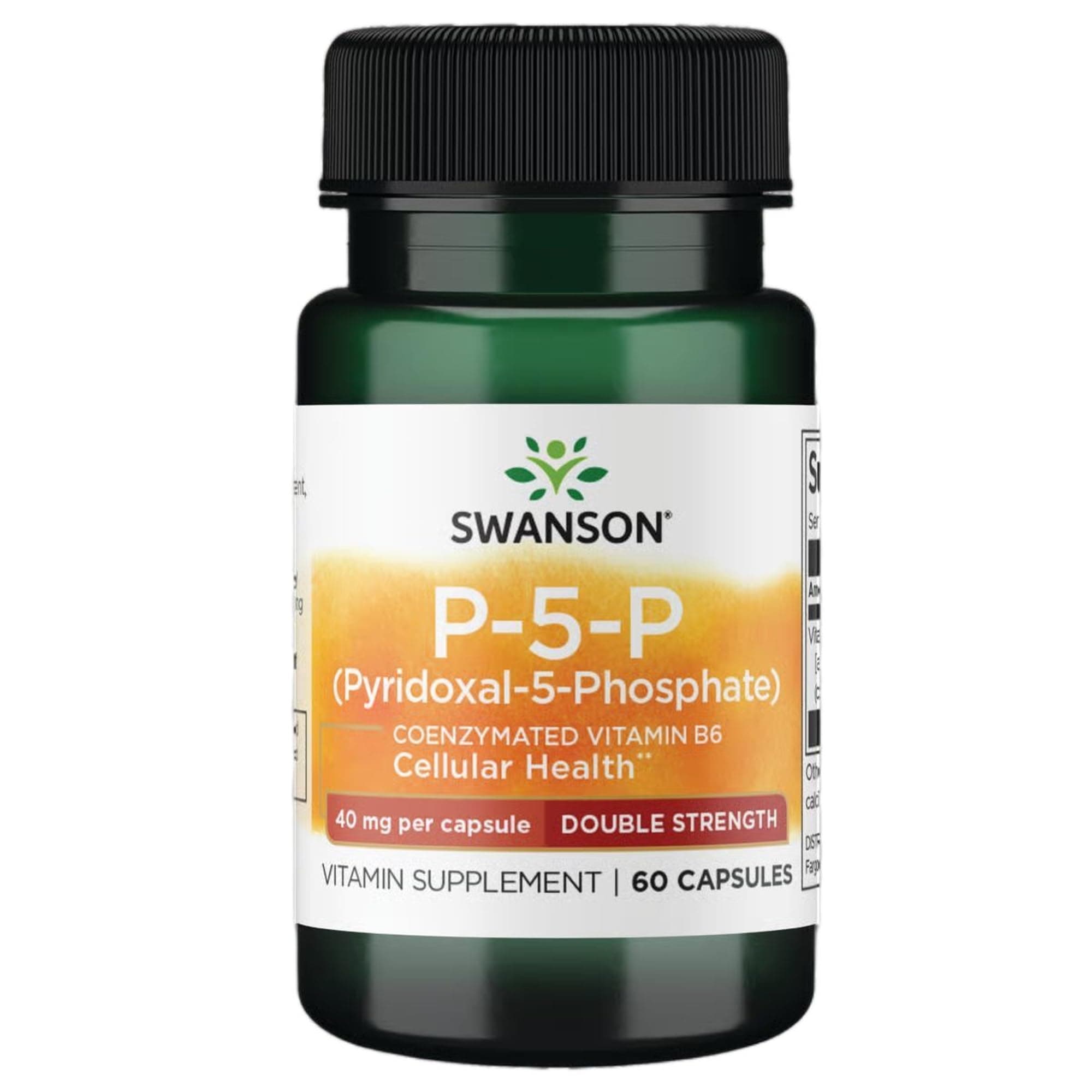 P-5-P (Pyridoxal-5-Phosphate) Coenzymated Vitamin B-6 40 Milligrams 60 Capsules