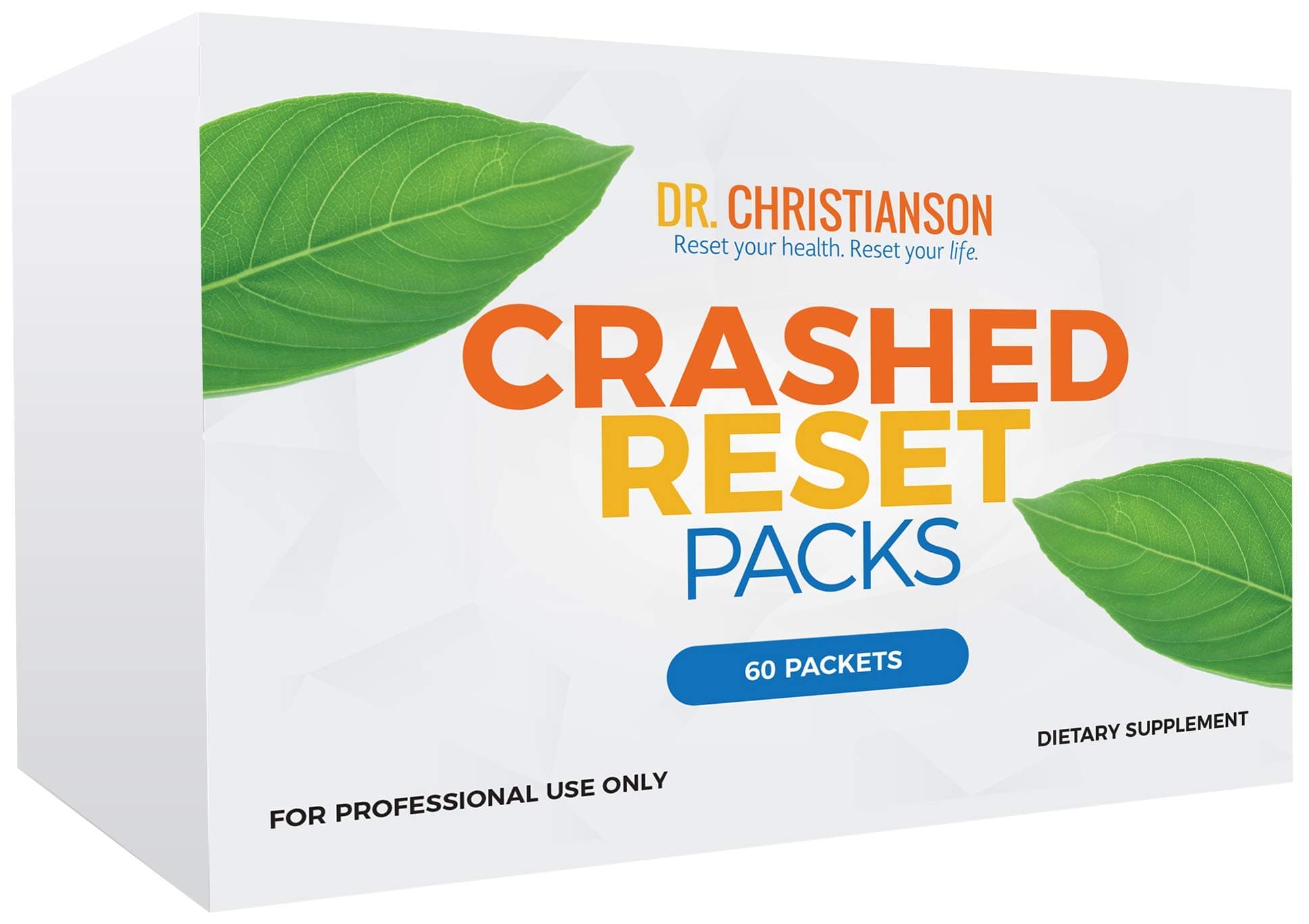 Dr. Christianson Crashed Reset Packs - Adrenal Health Packets for Increased Energy + Cognitive Function - B-12, Taurine + Ribose - The Metabolism Reset Diet (60 Packets)