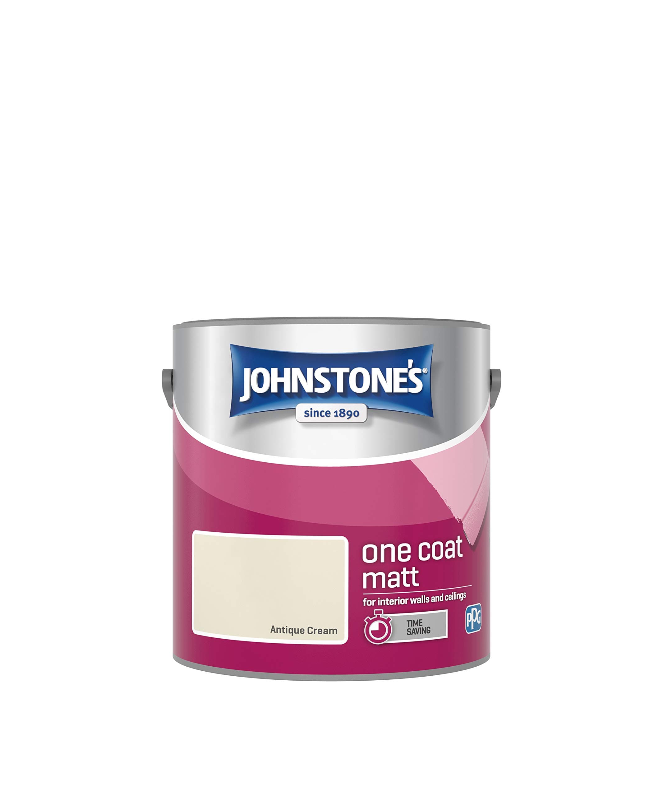 Johnstone's One Coat Matt Emulsion Paint - Antique Cream 2.5L