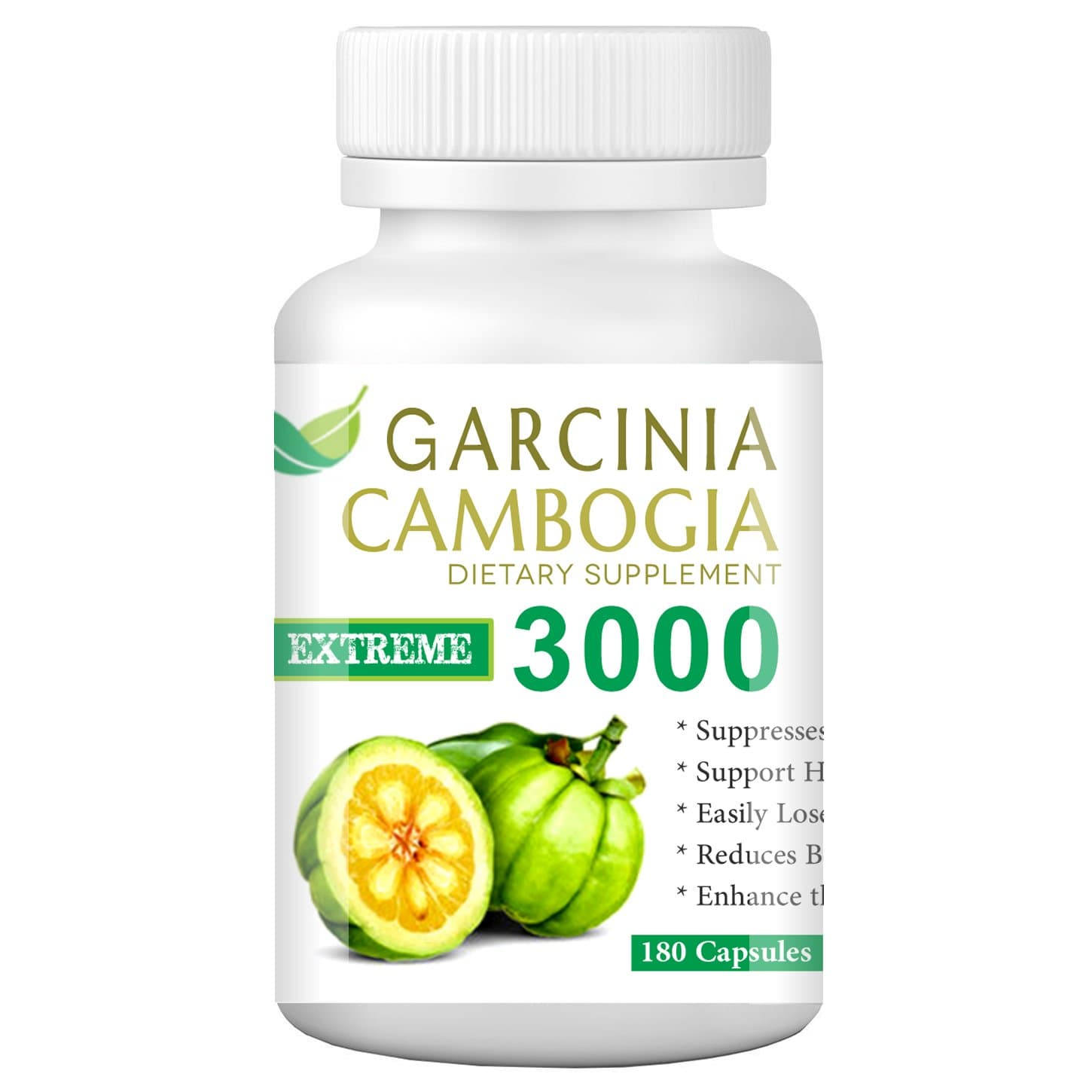 100% Natural Pure Garcinia Cambogia Extract 3000mg/day - 180 Capsules. Extreme Weight Loss Supplement Diet Pills - Appetite Suppressant, NO Fillers - Fast Fat Burner. **Pharmaceutical Grade**