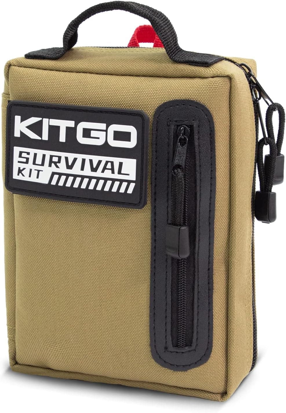 Kitgo Camping Survival Kit First Aid 101 Piece Professional Emergency Survival Gear Tool for Hunting Hiking Outdoor Adventure Fishing Travel Military Tropical Storms (Khaki)