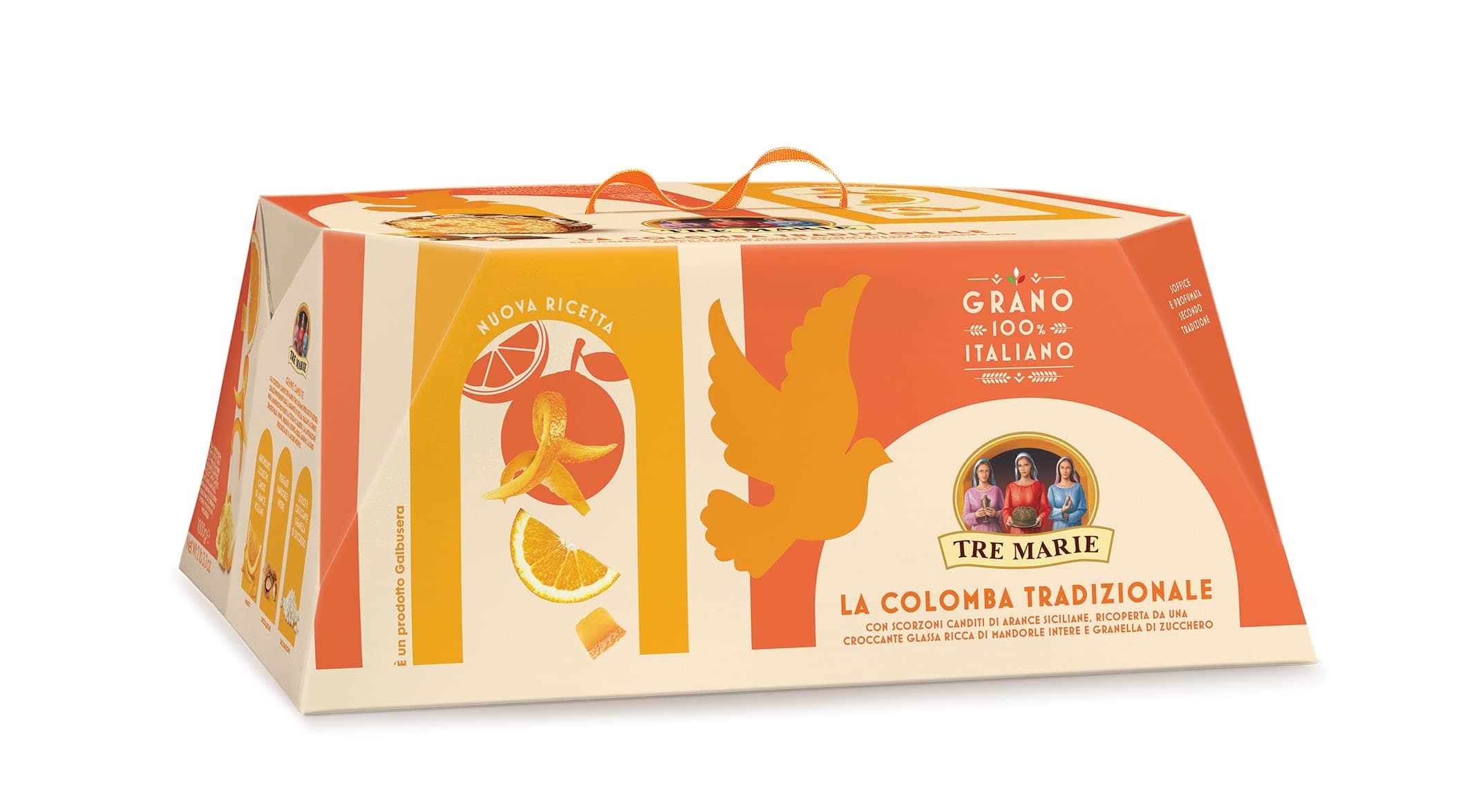 Italian Easter Dove "La Colomba", Traditional Recipe With Sicilian Orange Peel 1000gr/33.81oz