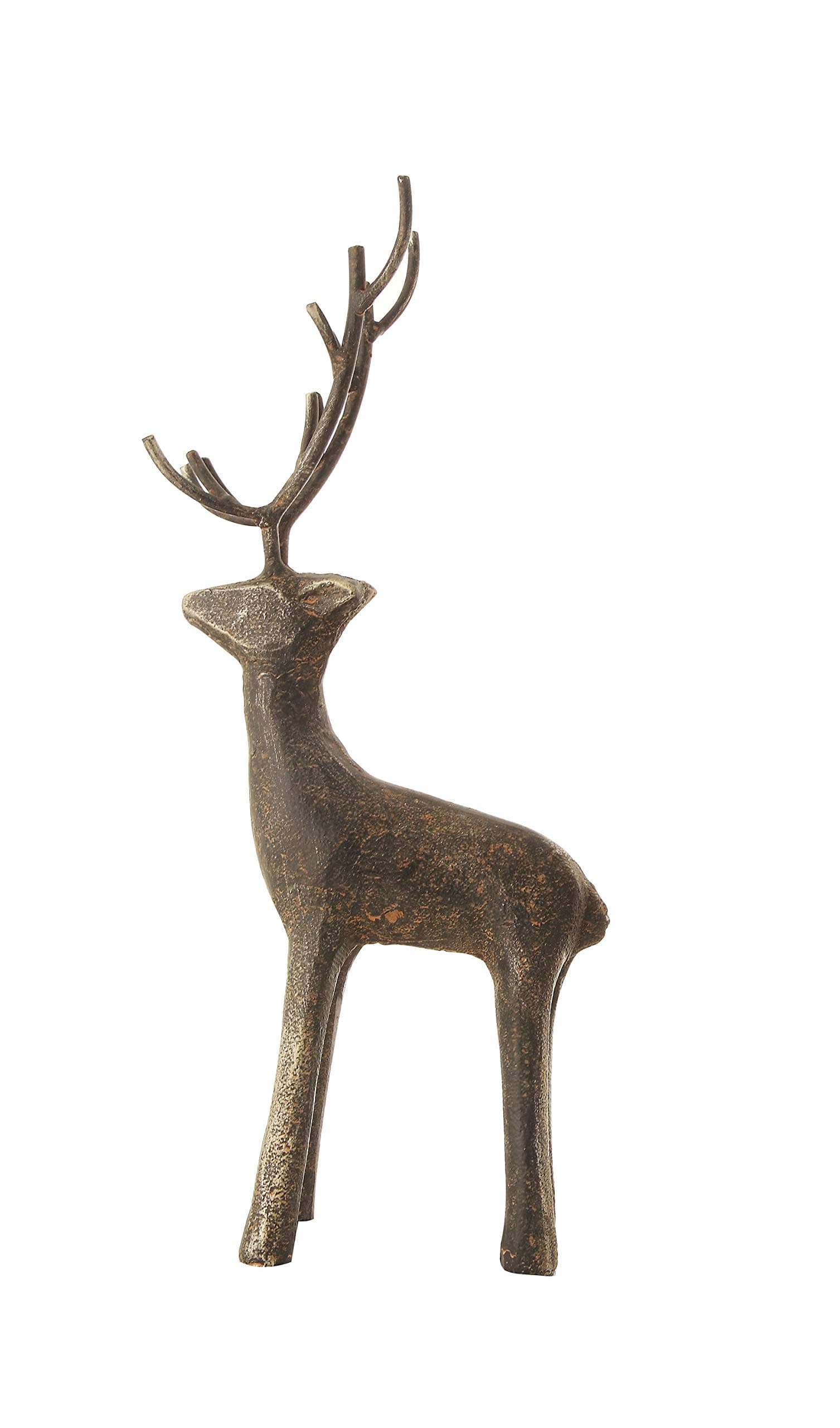 Cast Iron Standing Deer Figures and Figurines, Black