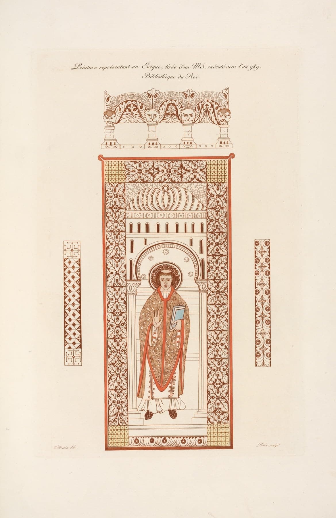 Peinture représentant un evêque tirée dâ€™un MS. exécuté vers lâ€™an 989. (1839) Poster Print by Nicolas Xavier Willemin (18 x 24)