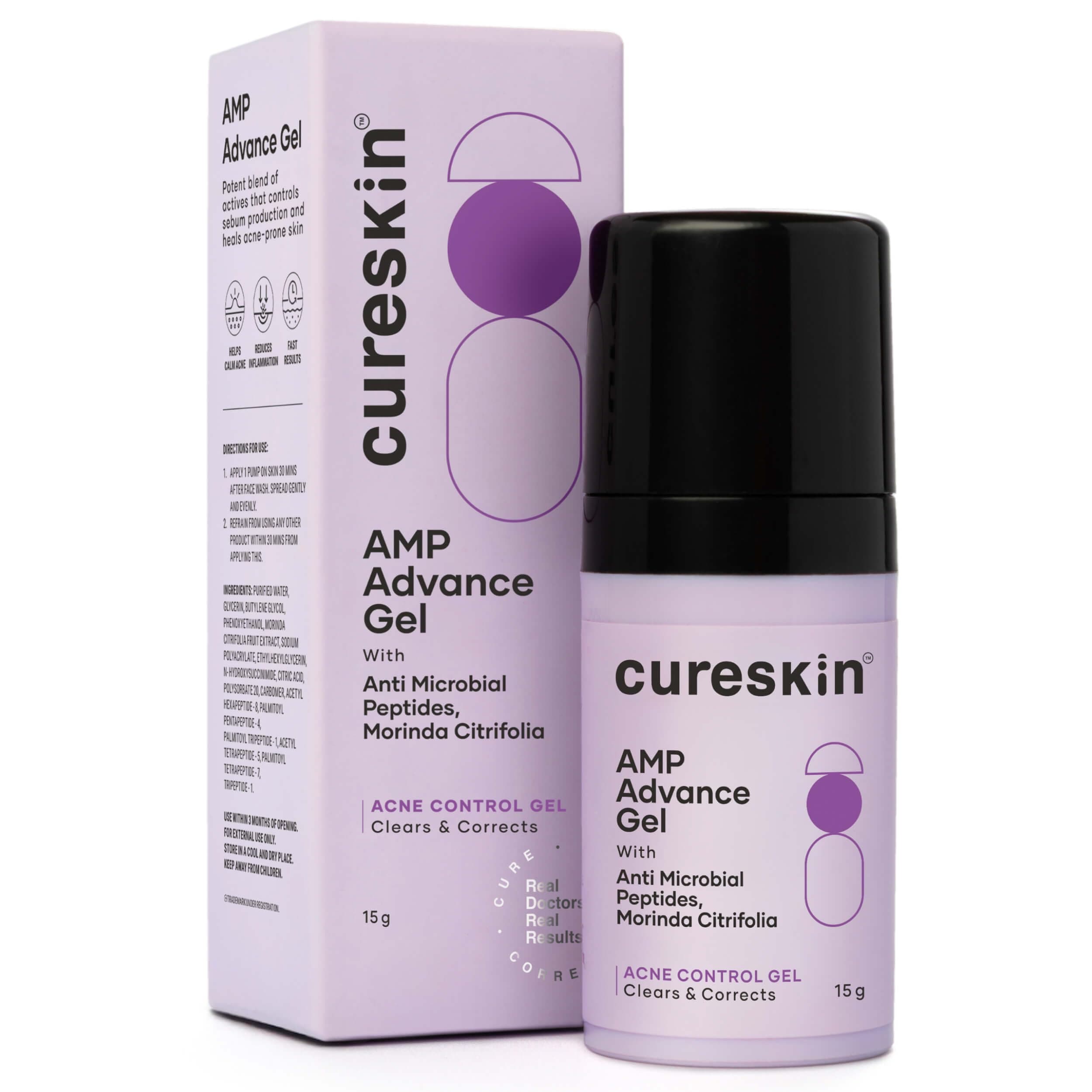 Cureskin Acne Control Gel | Acne Gel Helps Clear Blemishes Without Over Drying | Topical Pimple Cream Visibly Reduces Acne in One Day, 15 g (Pack of 1)