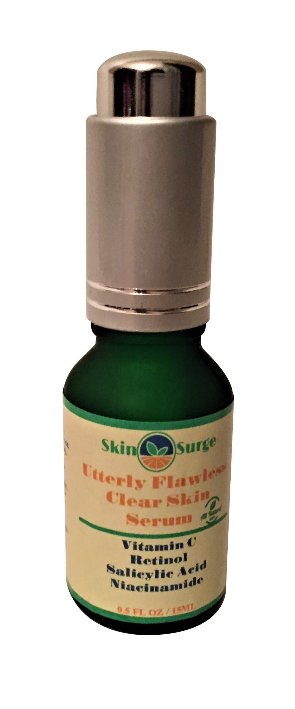 UTTERLY FLAWLESS CLEAR SKIN SERUM (2.5% Retinol, Saliylic Acid, Tea Tree Oil, Vit C, MSM) Free Gift