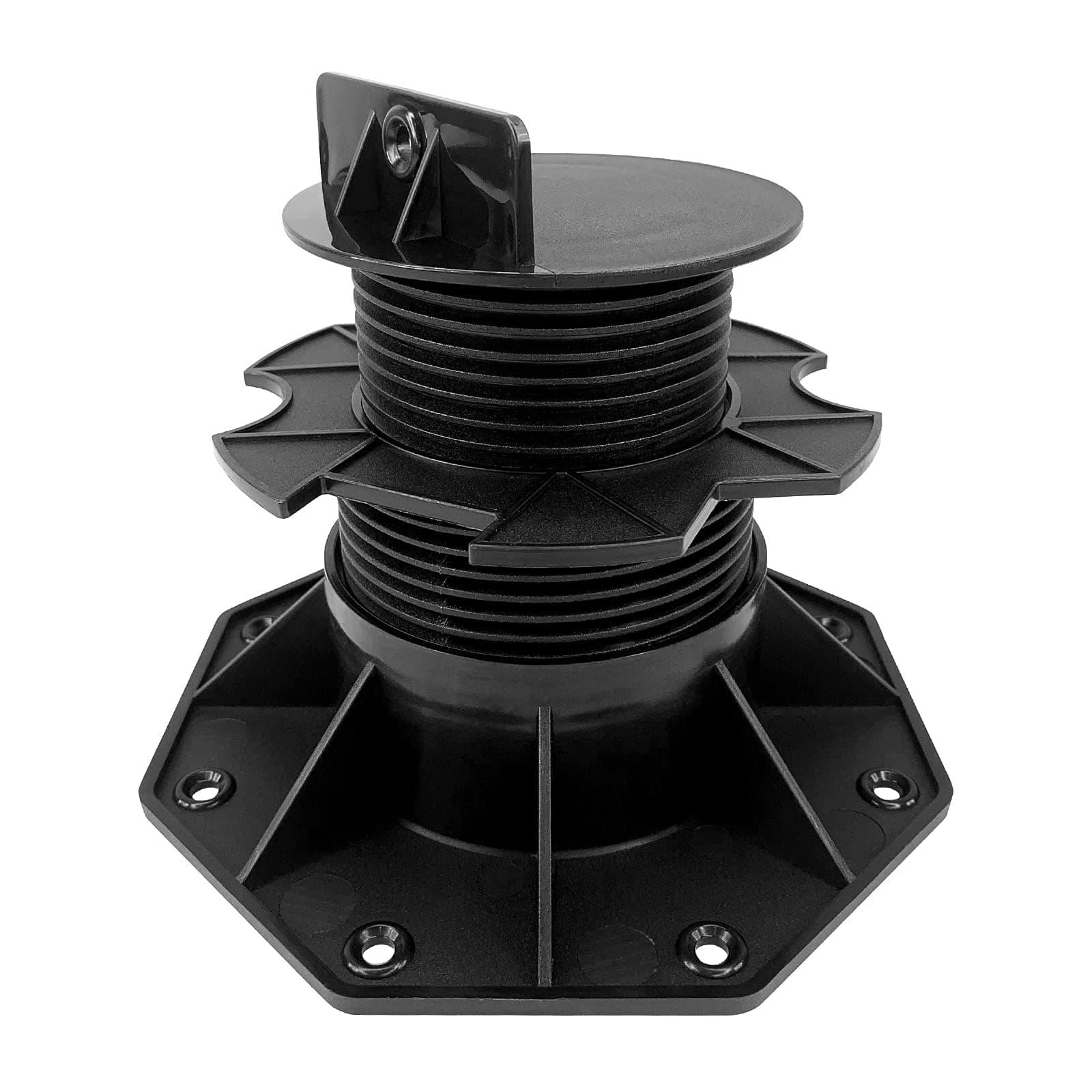 Froadp Pedestal Bearing Decking Feet Risers Height Adjustable 60-140mm Pack of 20 Patio Slab Shed Base System Flooring Joist Supports for WPC Wood Plastic Terrace Substructure Stone Tiles