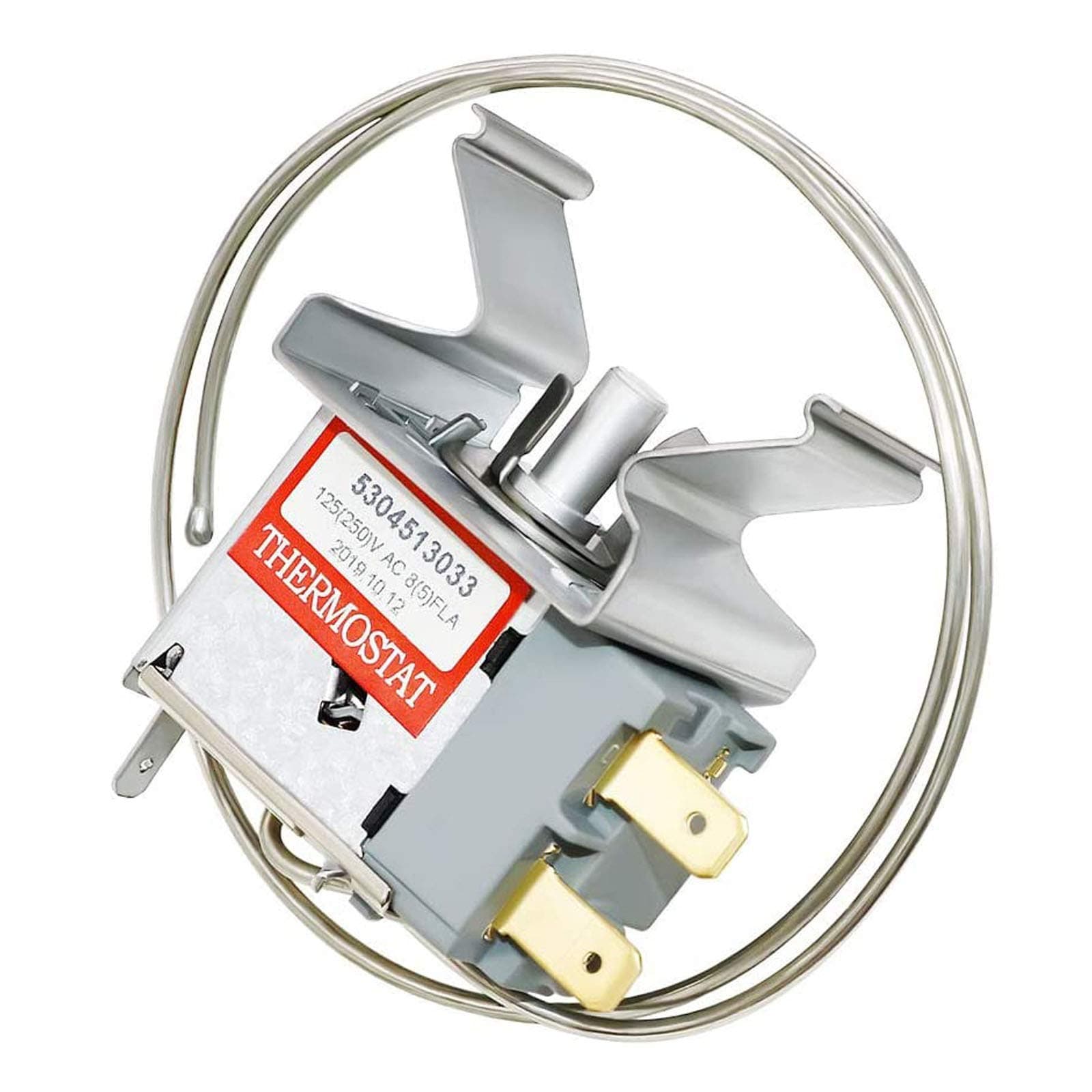 Romalon 5304513033 Refrigerator Temperature Control Thermostat Replacement Part by Appliancemate Compatible With Frigidaire Replaces 297216037 5304503436 216715200 297216033