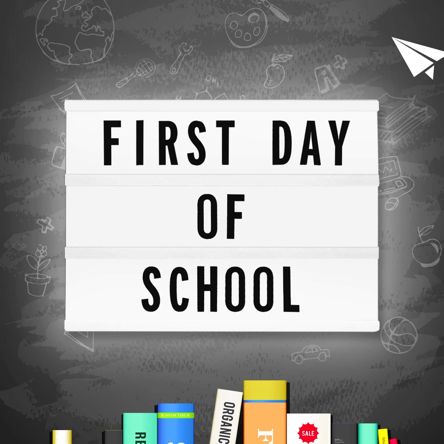 Cinema Lightbox, 96 Letters - Table Light Up Sign Box for Valentines Mothers Fathers St Patrick Day Wedding Birthday Party Girl Bed Room Dorm Decoration - Gift for Christmas Back to School Graduation