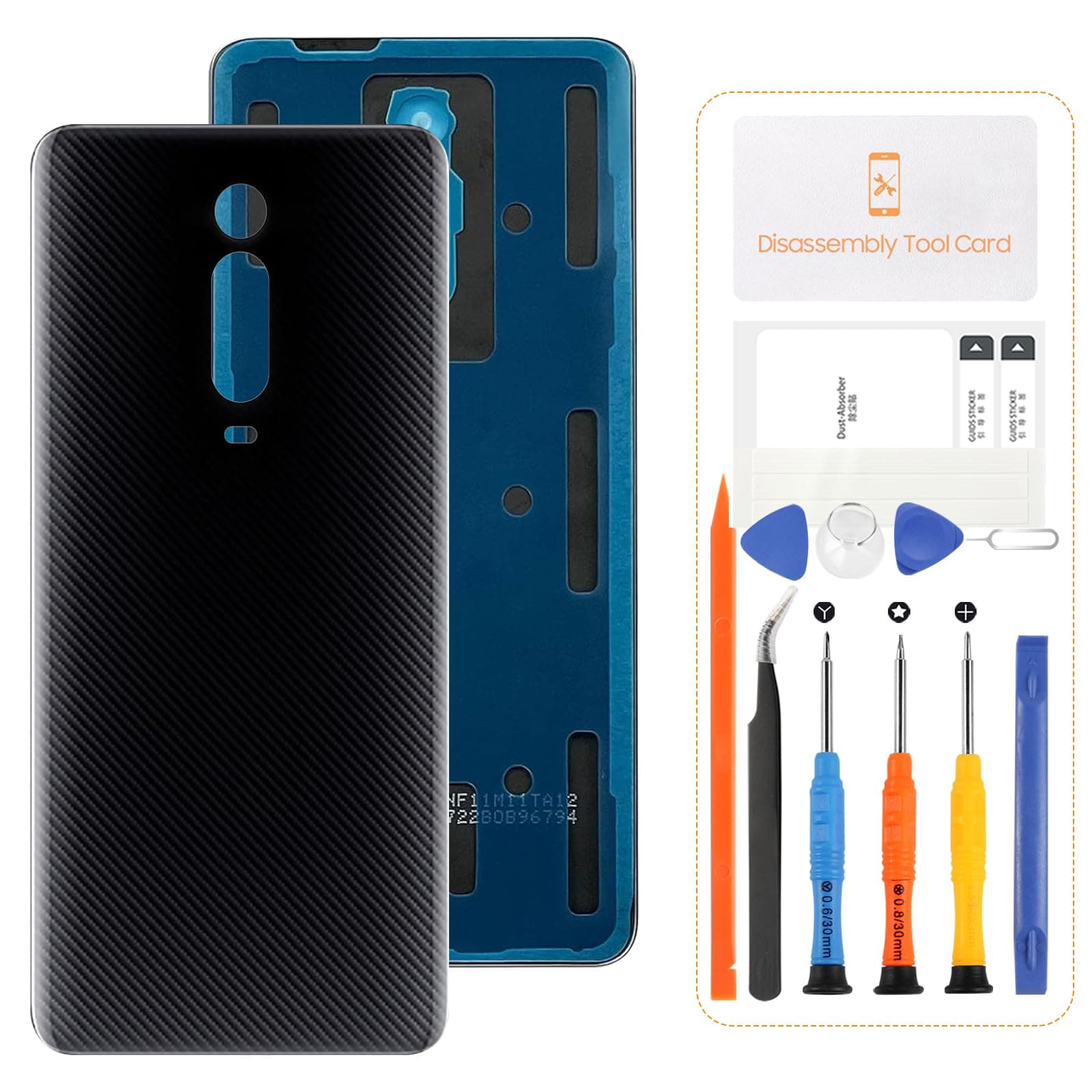 SRJTEKReplacement Battery for Xiaomi Mi 9T/ Mi 9T Pro M1903F10G, M1903F11G Back Cover Replacement Rear Window Repair Kit (Black, 48MP)